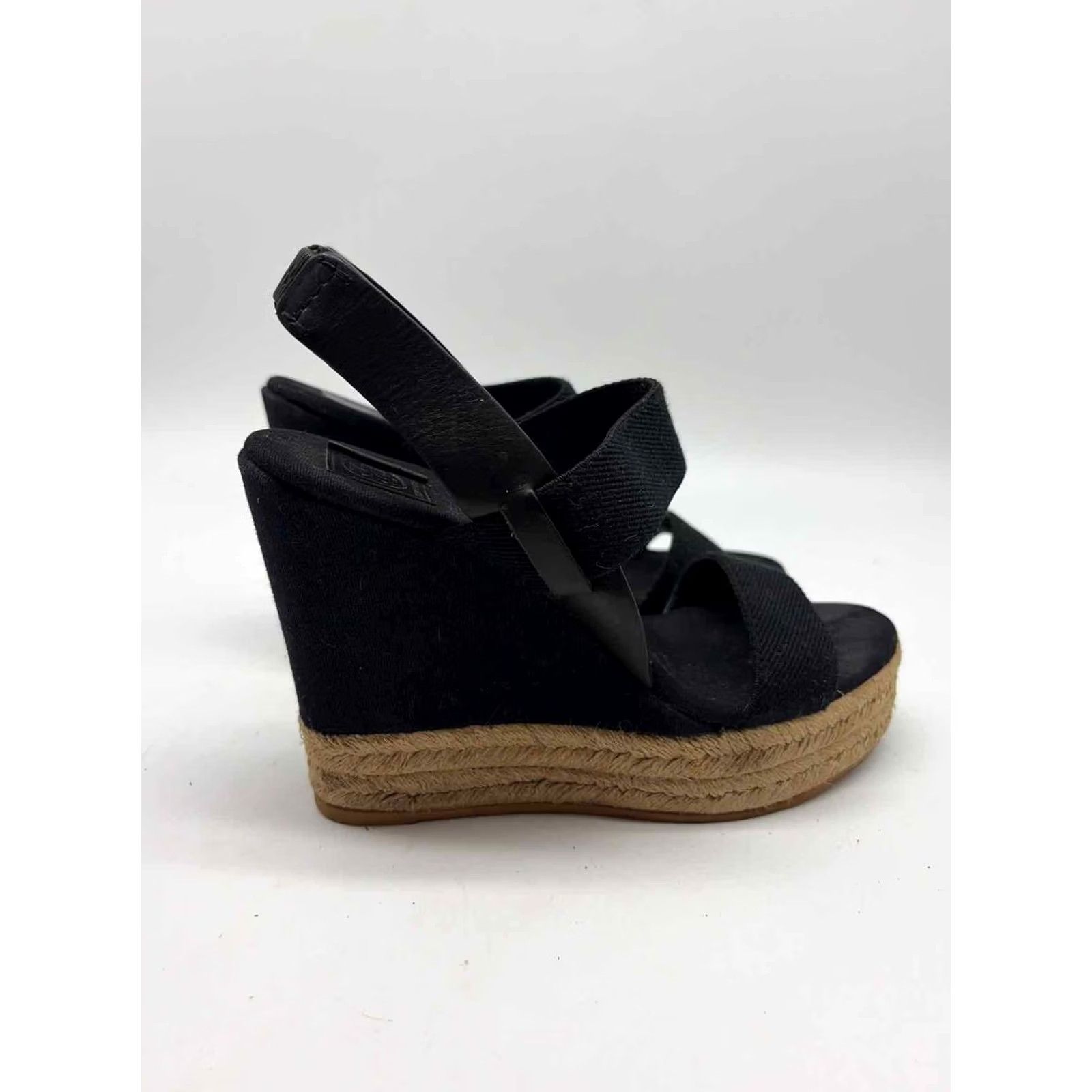 Tory Burch Tory Burch Black Size 6.5 Wedge Heels Size US 7 / IT 37 - 4 Thumbnail