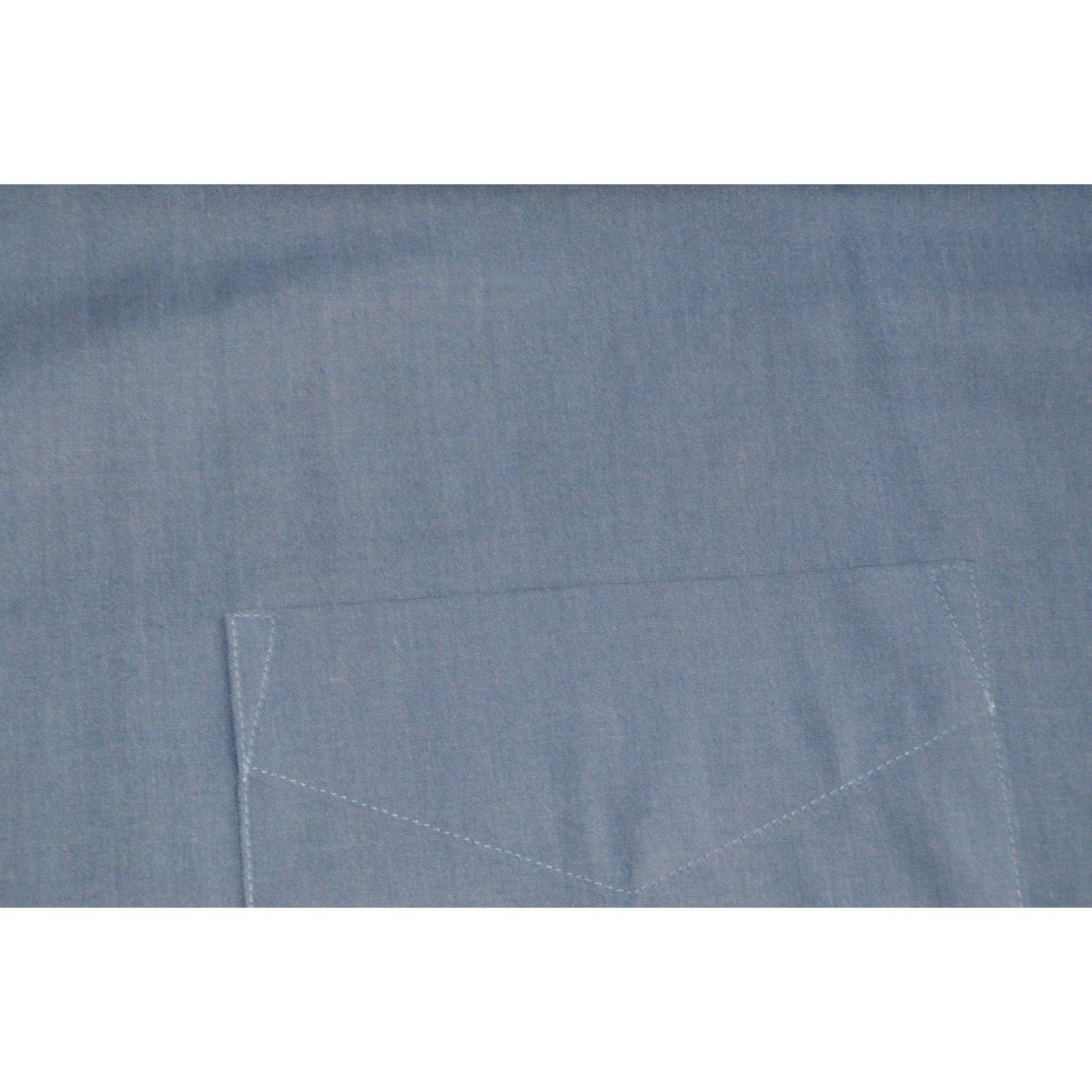 Enro Enro Men's Shirt 18.5 35/36 Blue Solid Long Sleeve Tall Size US XXL / EU 58 / 5 - 5 Thumbnail