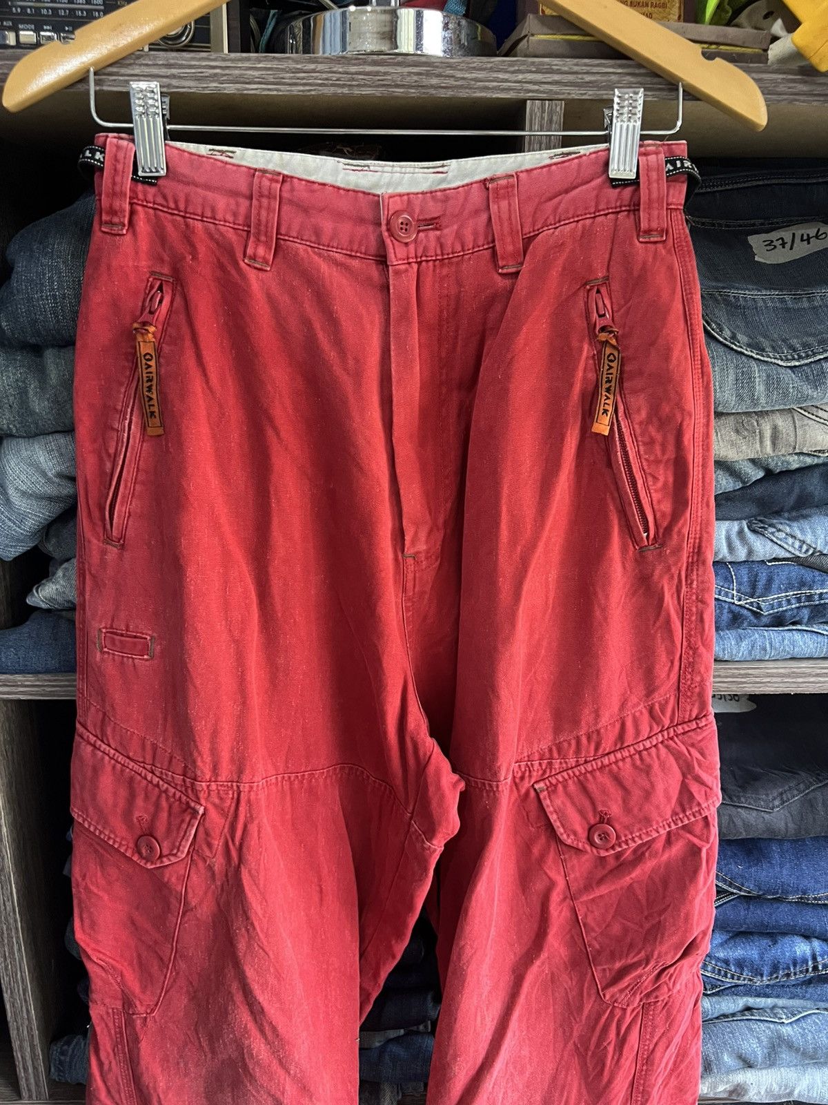 Airwalk 🔥Red Airwalk Multipockets Cargo Pant Size US 27 - 5 Thumbnail