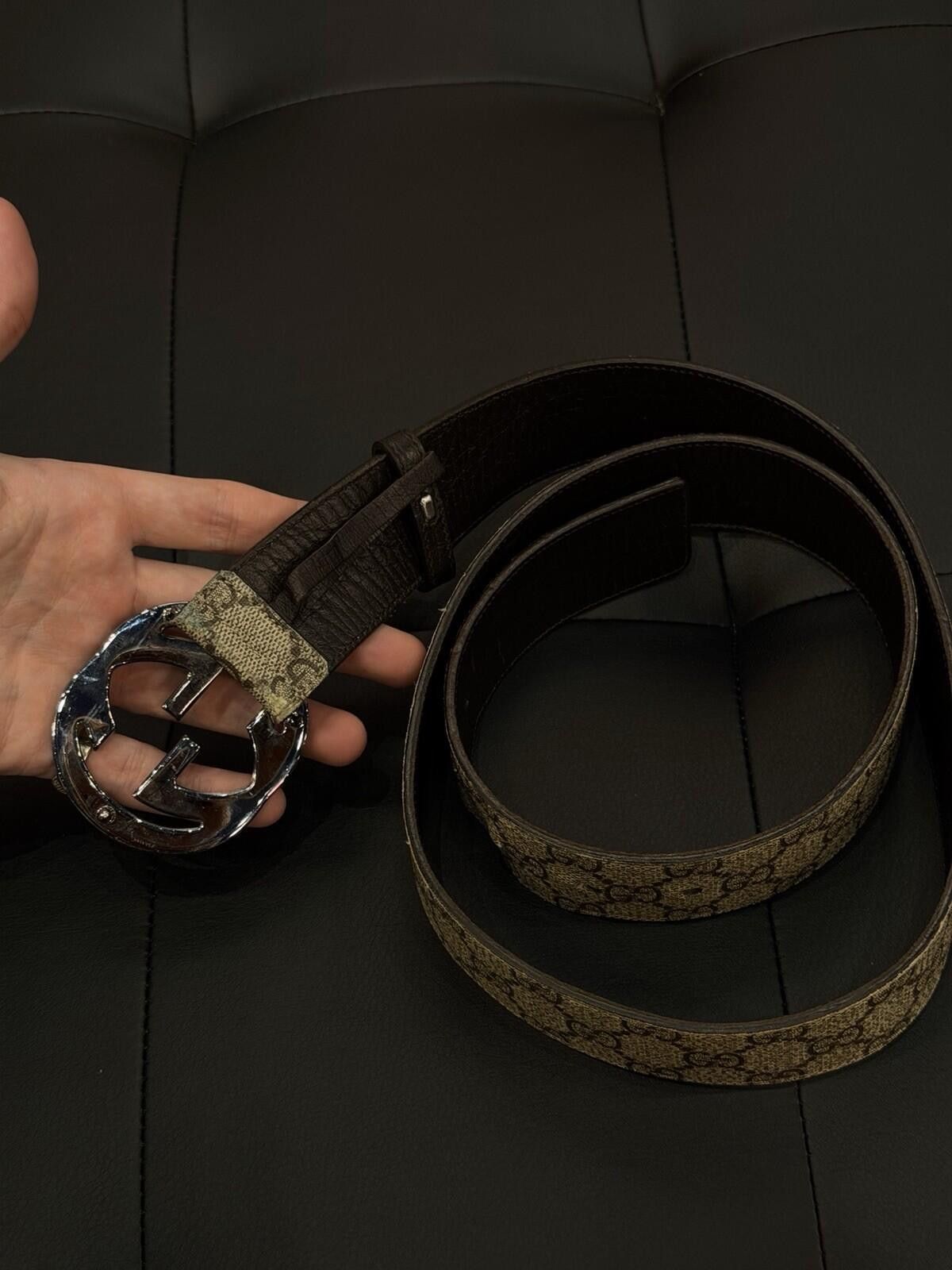 Gucci Gucci Tan Brown Silver Buckle Belt 100/40 $600 Size ONE SIZE - 10 Thumbnail