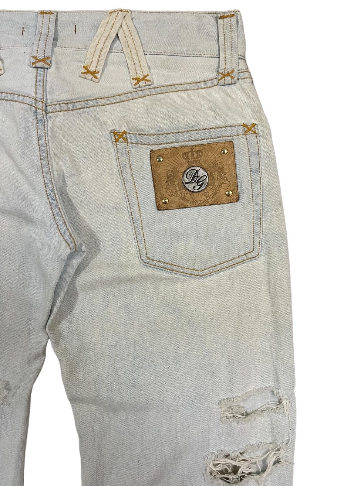 Dolce & Gabbana Dolce & Gabbana Destroyed Grey Bleached Distressed Punk Jean Size US 32 / EU 48 - 7 Thumbnail
