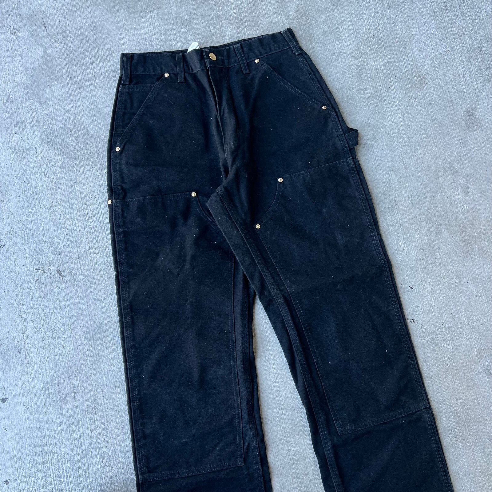 Carhartt × Vintage Carhartt black double knee work wear carpenter pants Size US 28 / EU 44 - 2 Thumbnail