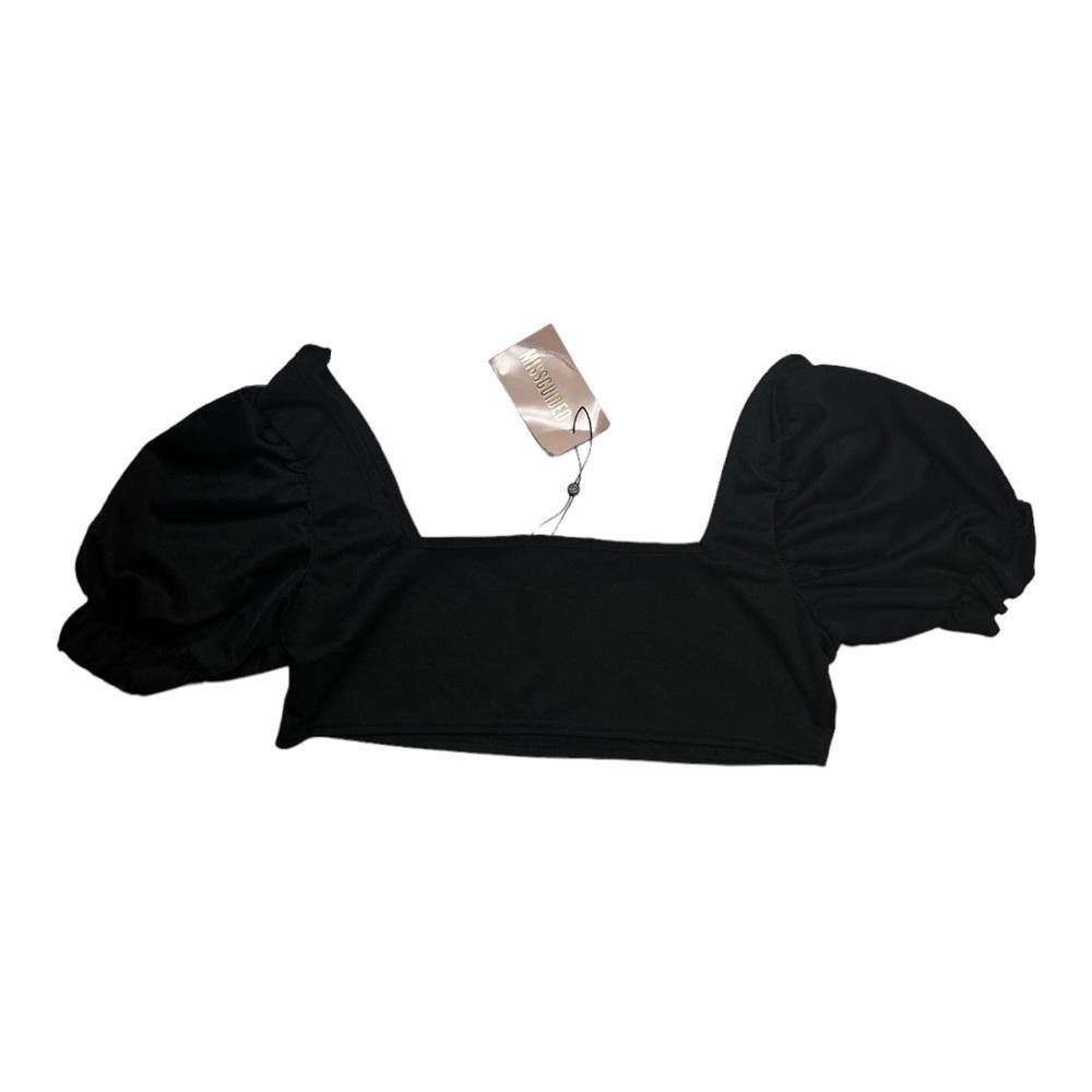 Designer Missguided l NWT Black Milk Maid Puff Sleeve Crop Size 12 Size XL / US 12-14 / IT 48-50 - 3 Thumbnail