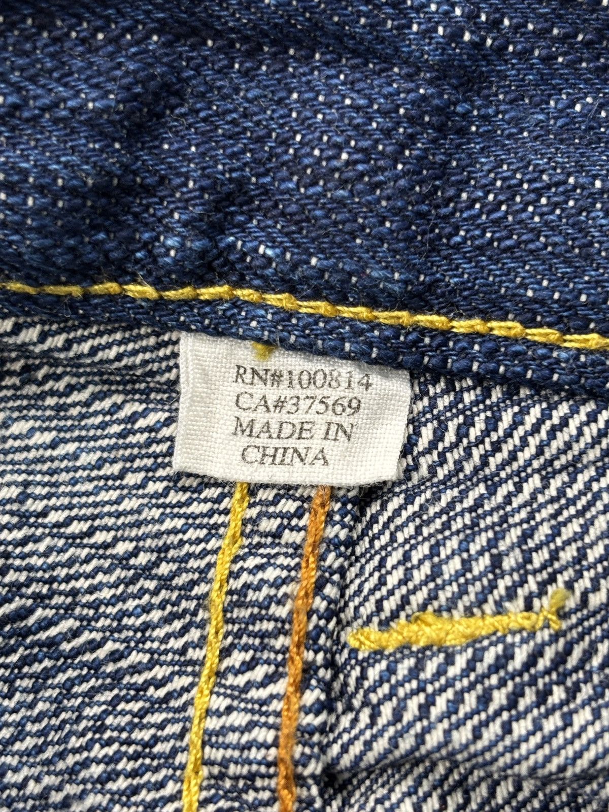 Evisu Striped Daicock Print Selvedged Jeans Size US 34 / EU 50 - 11 Thumbnail