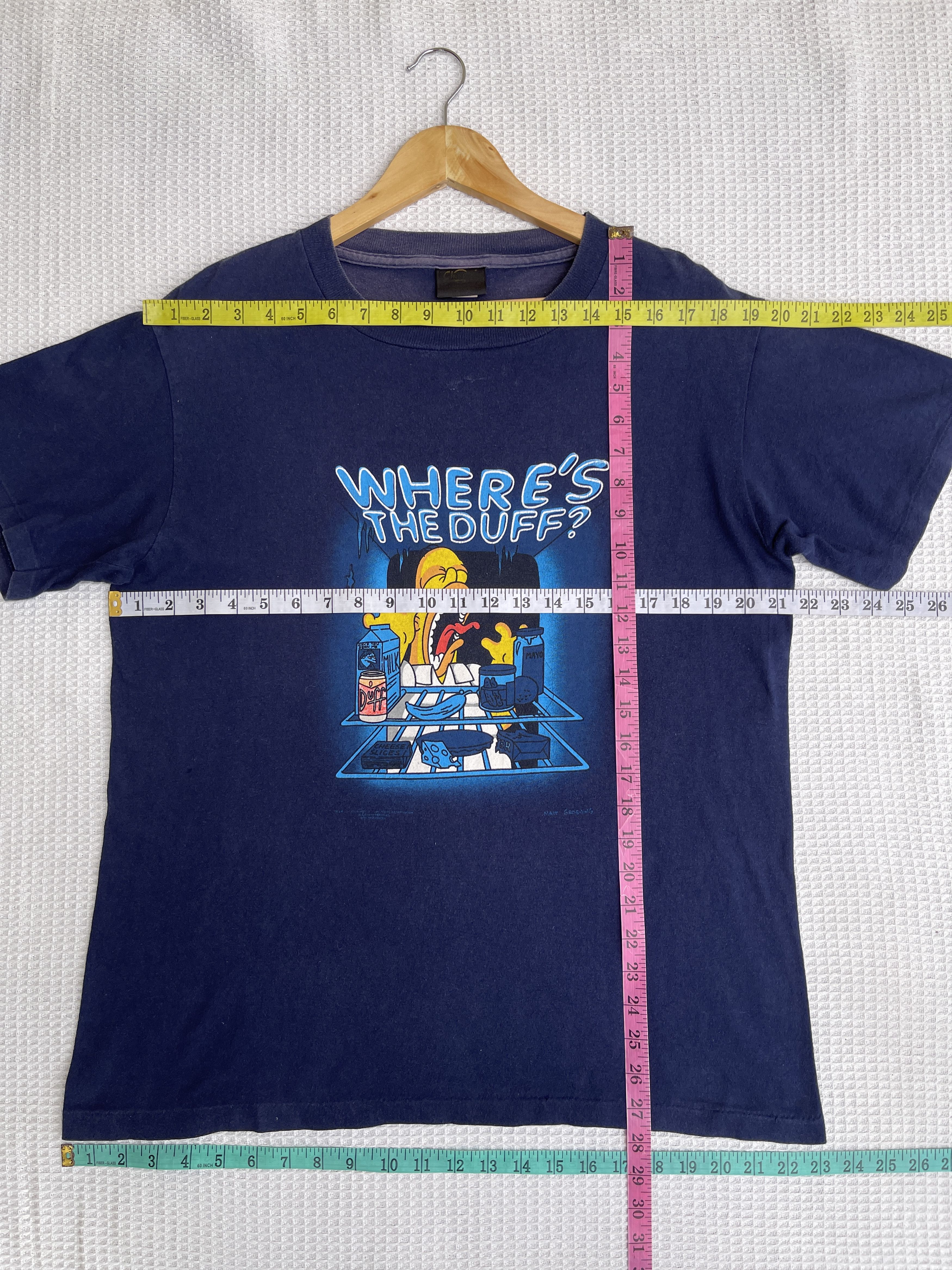Cartoon Network Rare🔥Vtg90s The Simpson Cartoon Matt Groening Faded Tee Size US M / EU 48-50 / 2 - 11 Thumbnail