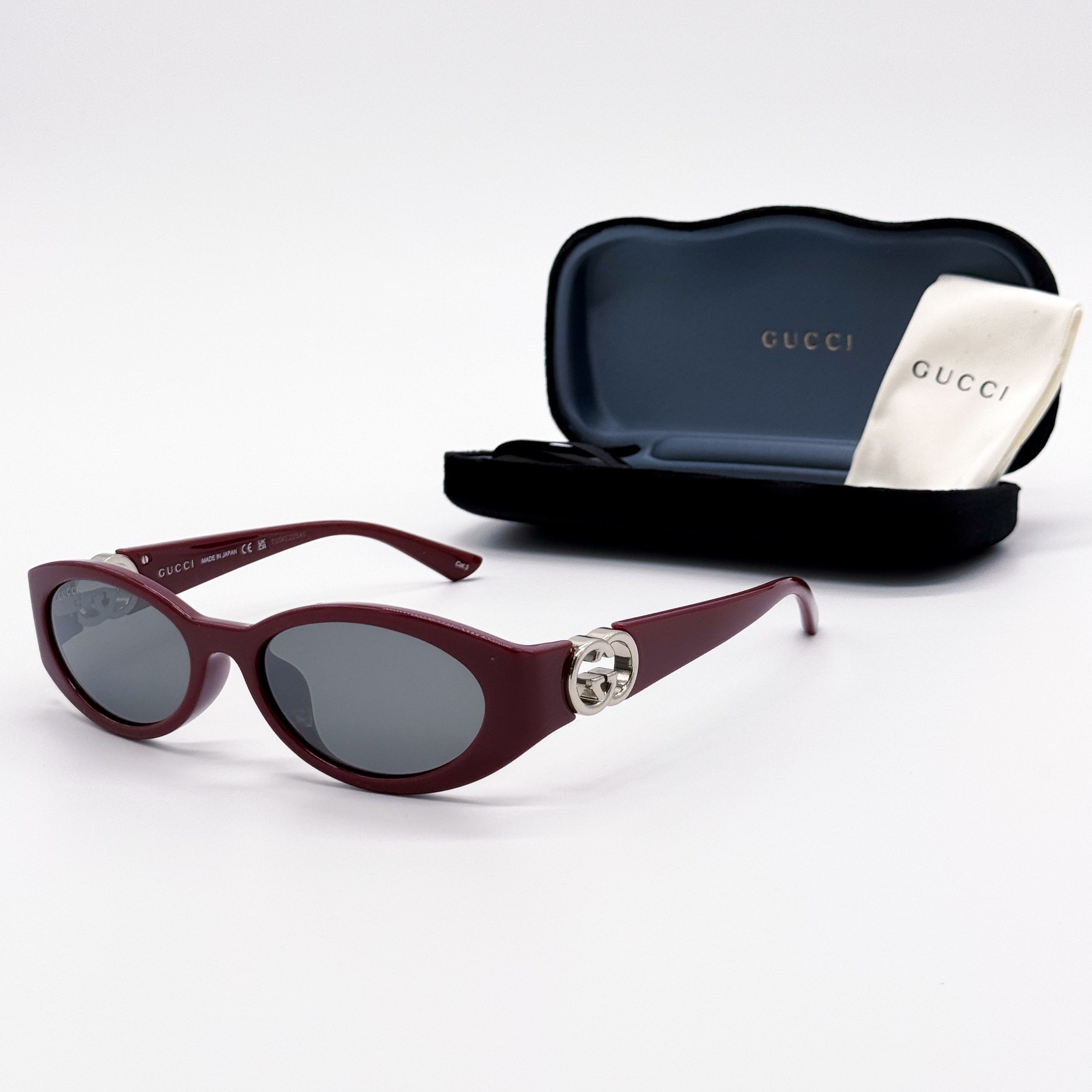 Gucci NEW GUCCI SUNGLASSES WOMEN ROUND BURGUNDY GUCCI GG1662SA 006 Size ONE SIZE - 2 Thumbnail