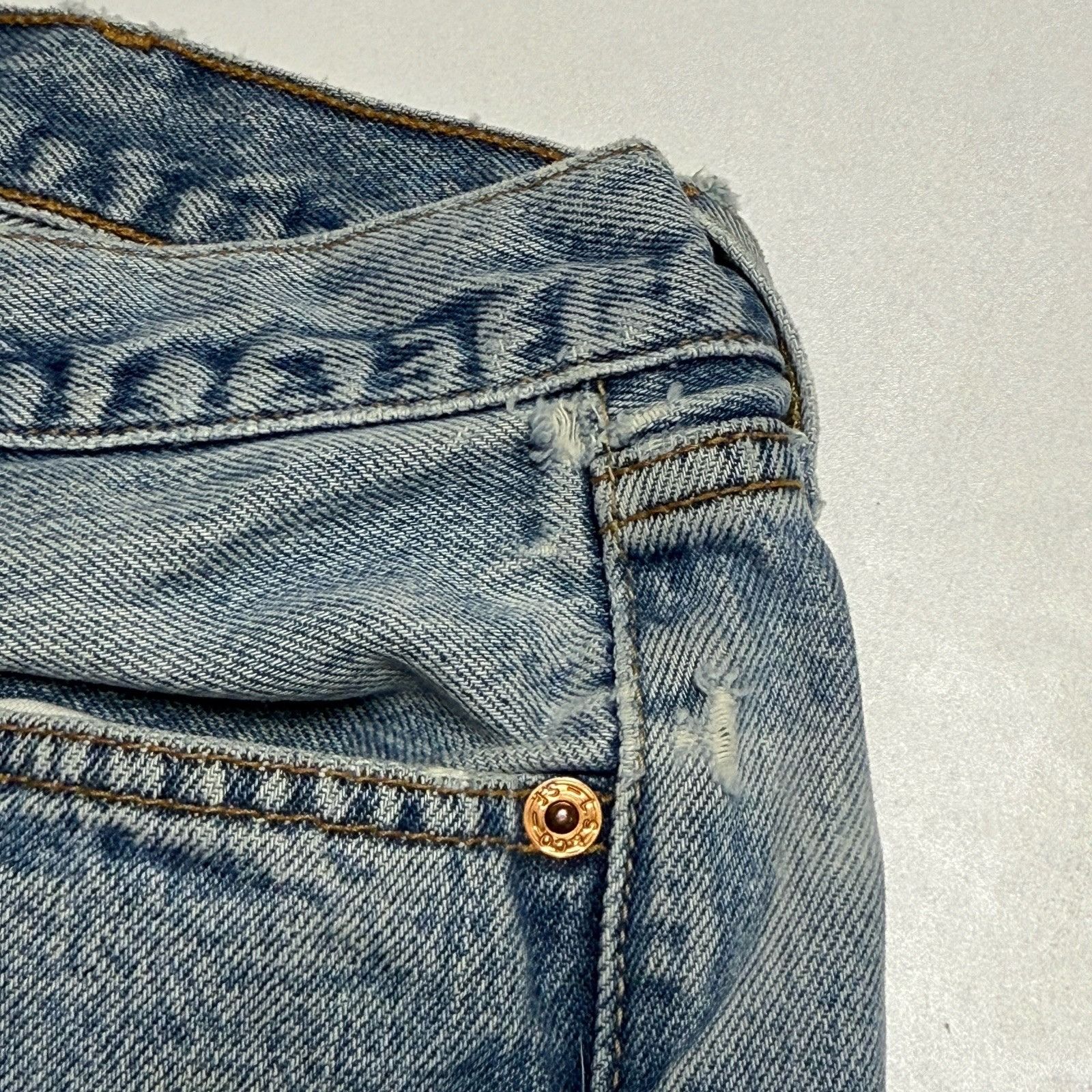Levi's Levi's 501xx Jeans Mens Size 38x36 (32x30.5) Light Wash Deni Size US 38 / EU 54 - 3 Thumbnail