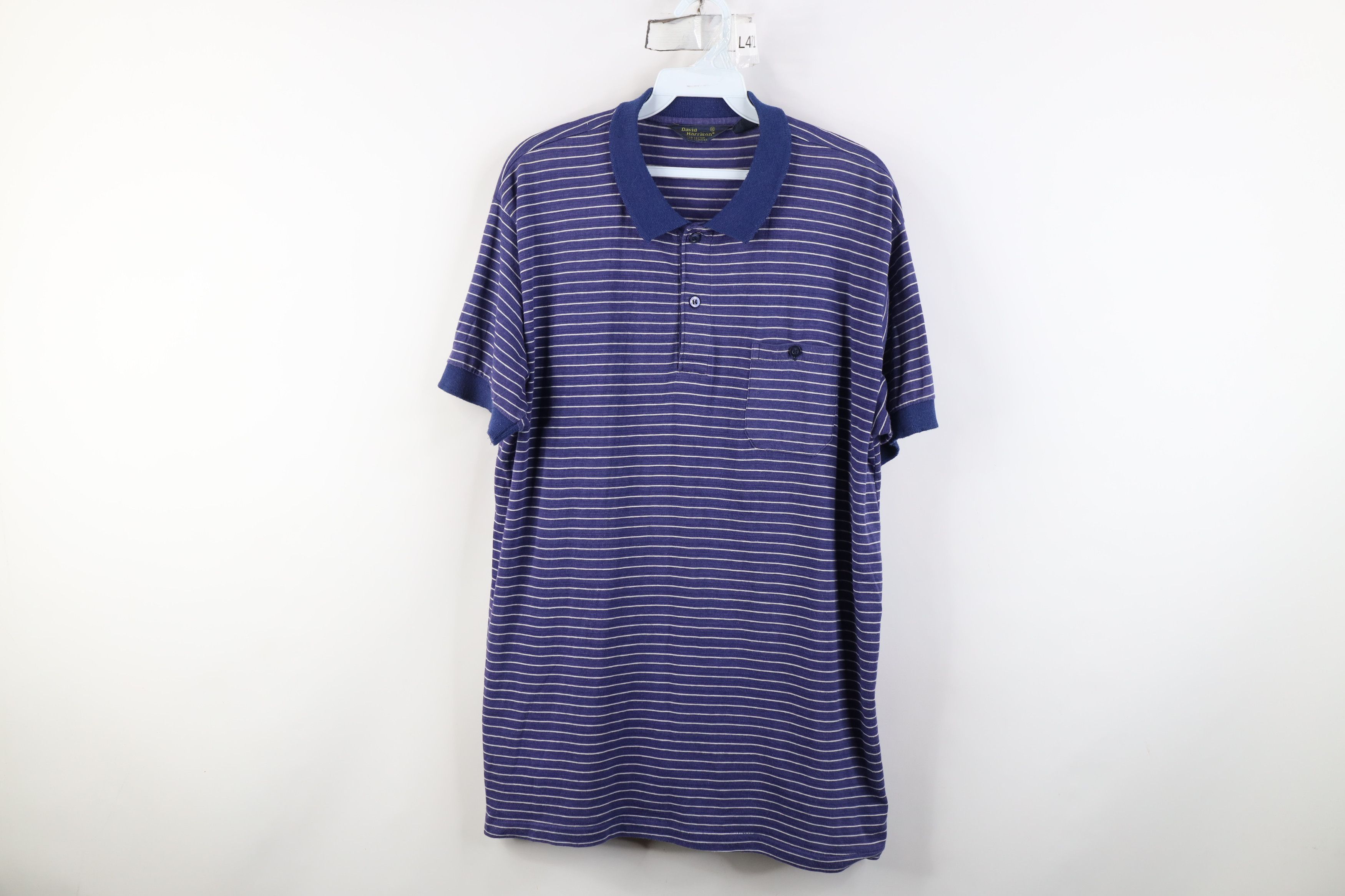 Vintage Vintage 70s Streetwear Striped Knit Collared Golf Polo Shirt Size US XL / EU 56 / 4 - 1 Thumbnail