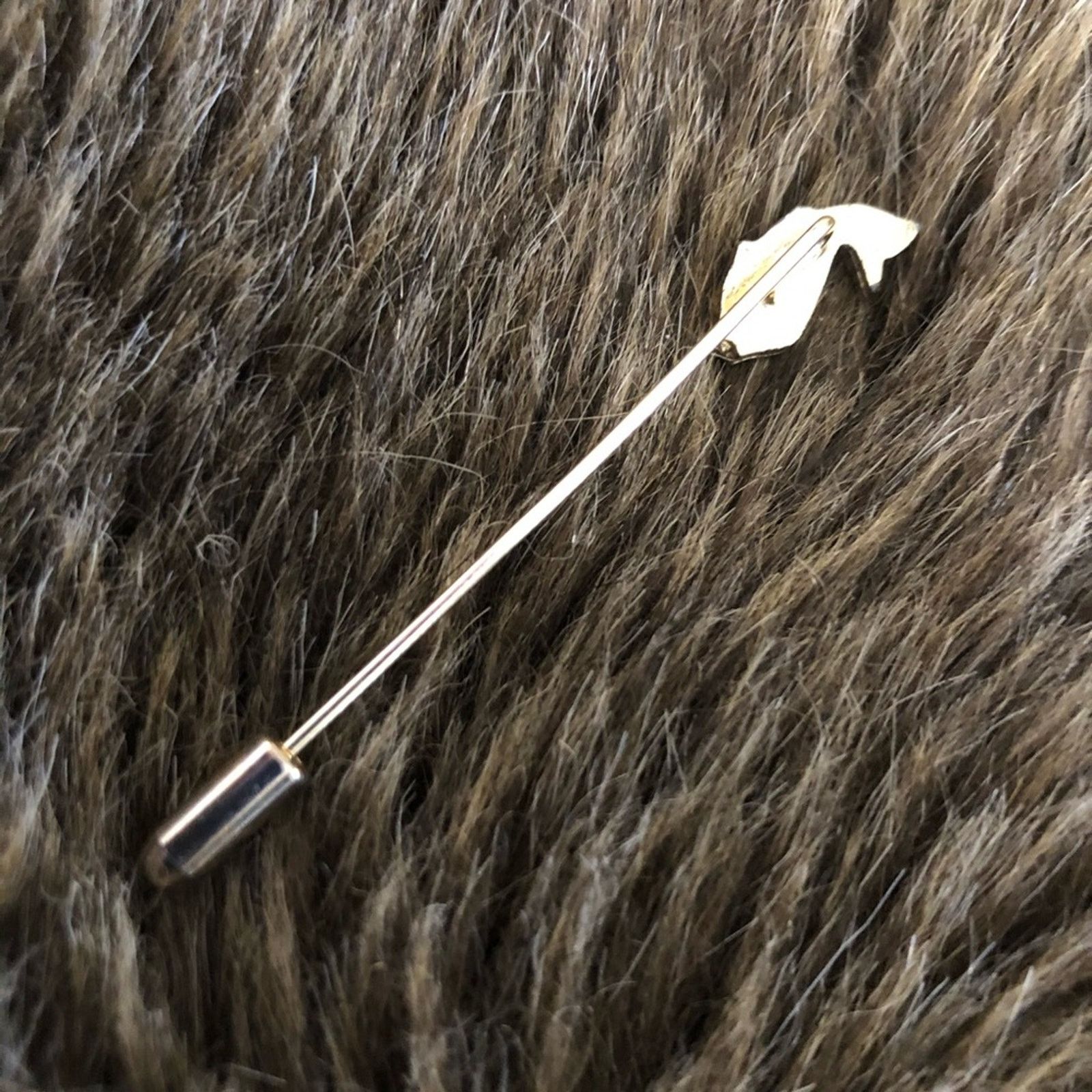 Vintage Vintage gold plated fish hat pin stick pin Size ONE SIZE - 2 Thumbnail