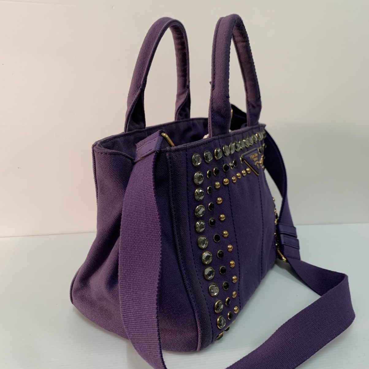 Prada Prada Canvas Handbag Size ONE SIZE - 7 Thumbnail