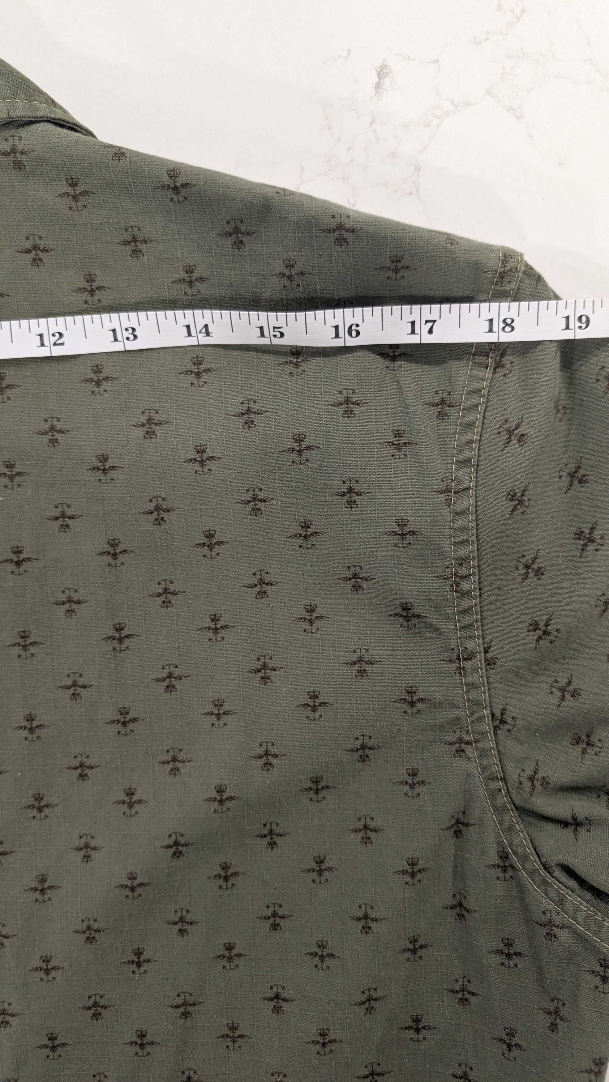 RRL Ralph Lauren RRL Evanston Camp Shirt Green Ripstop Cotton Size M Size US M / EU 48-50 / 2 - 7 Thumbnail