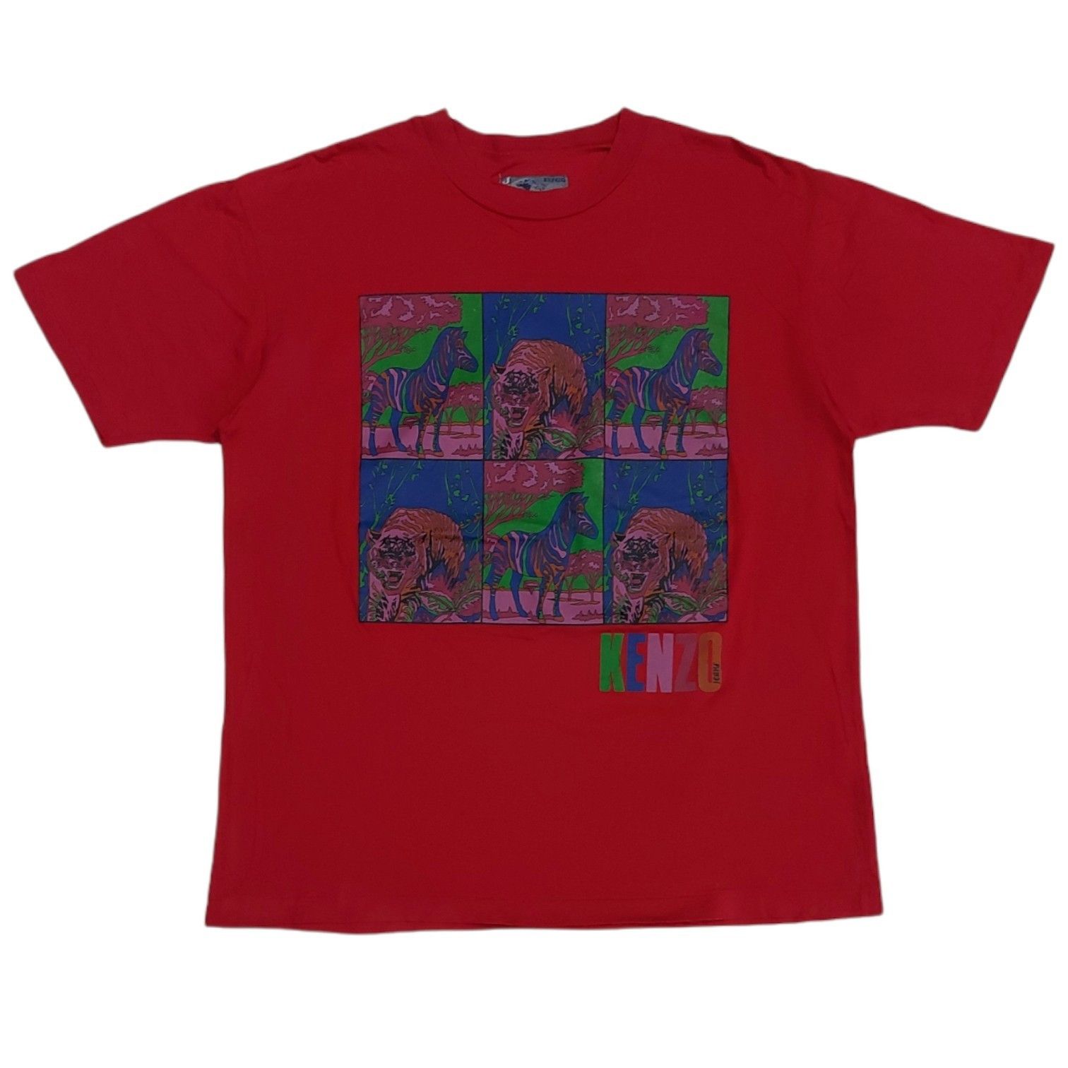 Kenzo Deadstock Vintage Kenzo "Predator & Prey" Single Stitch Tee Size US L / EU 52-54 / 3 - 1 Thumbnail