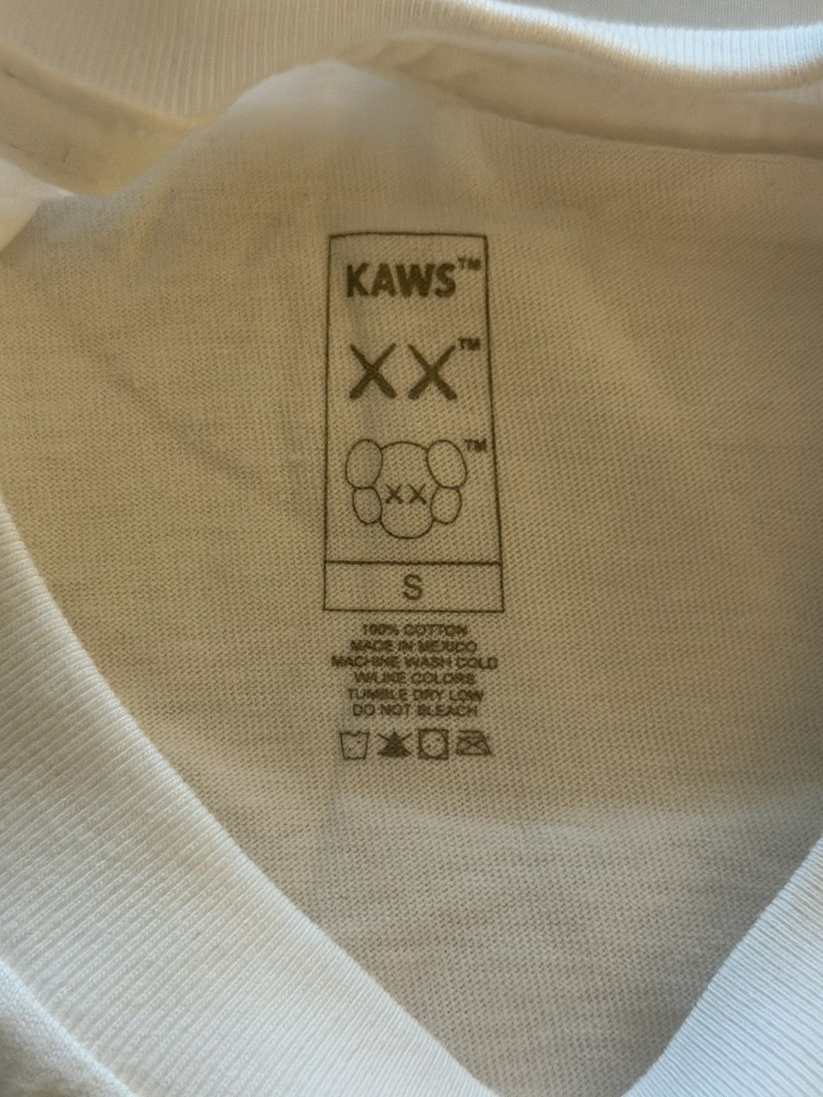 KAWS Skeleton New Fiction T-Shirt White