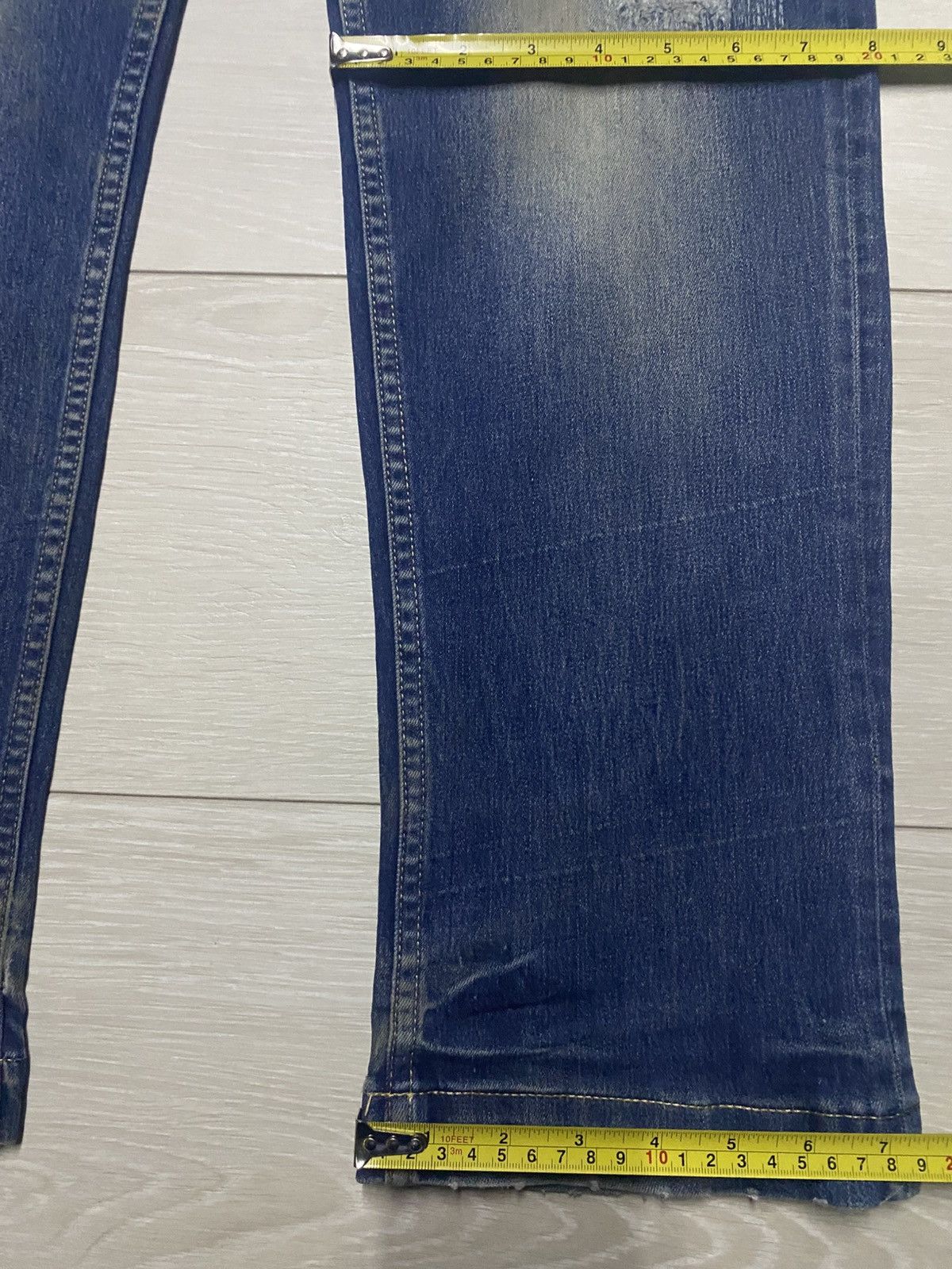 Japanese Brand Vintage Japanese Brand Repaired Style Distressed Slim Fit Size US 34 / EU 50 - 14 Thumbnail
