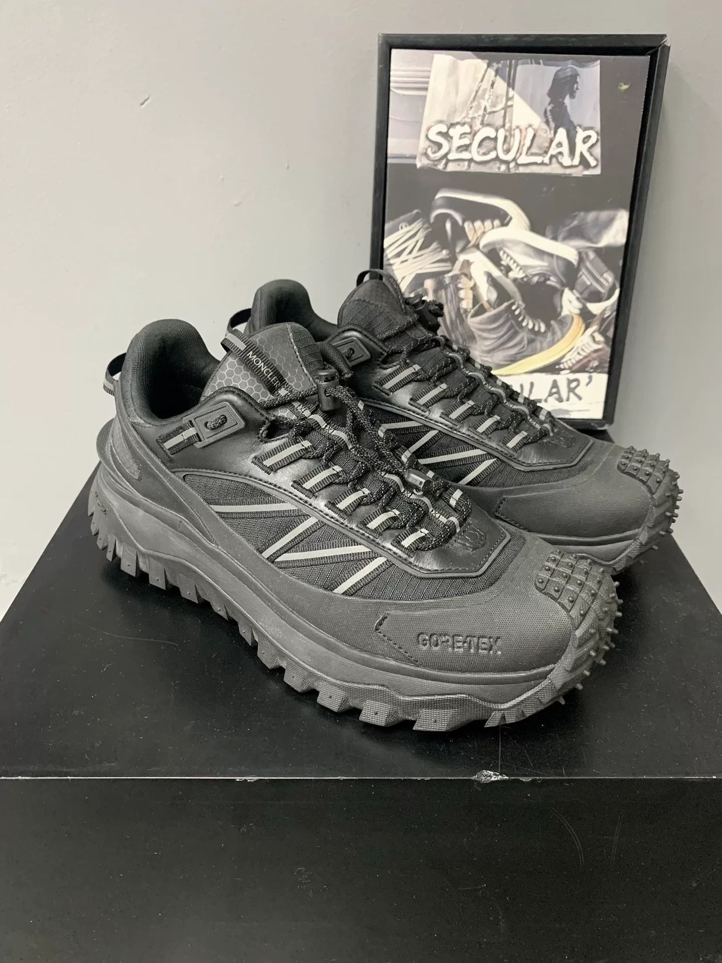 Moncler moncler black casual sports trail shoes Size US 10 / EU 43 - 1 Thumbnail