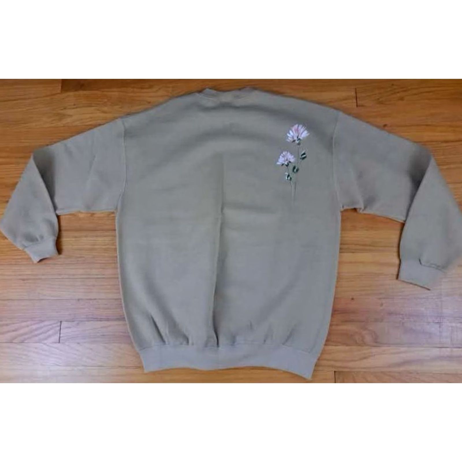 Lee Lee Shirt Womens XL Wildflowers Front Back Print USA Heavyweight Cotton Woman Sweatshirt Size XL / US 12-14 / IT 48-50 - 5 Thumbnail
