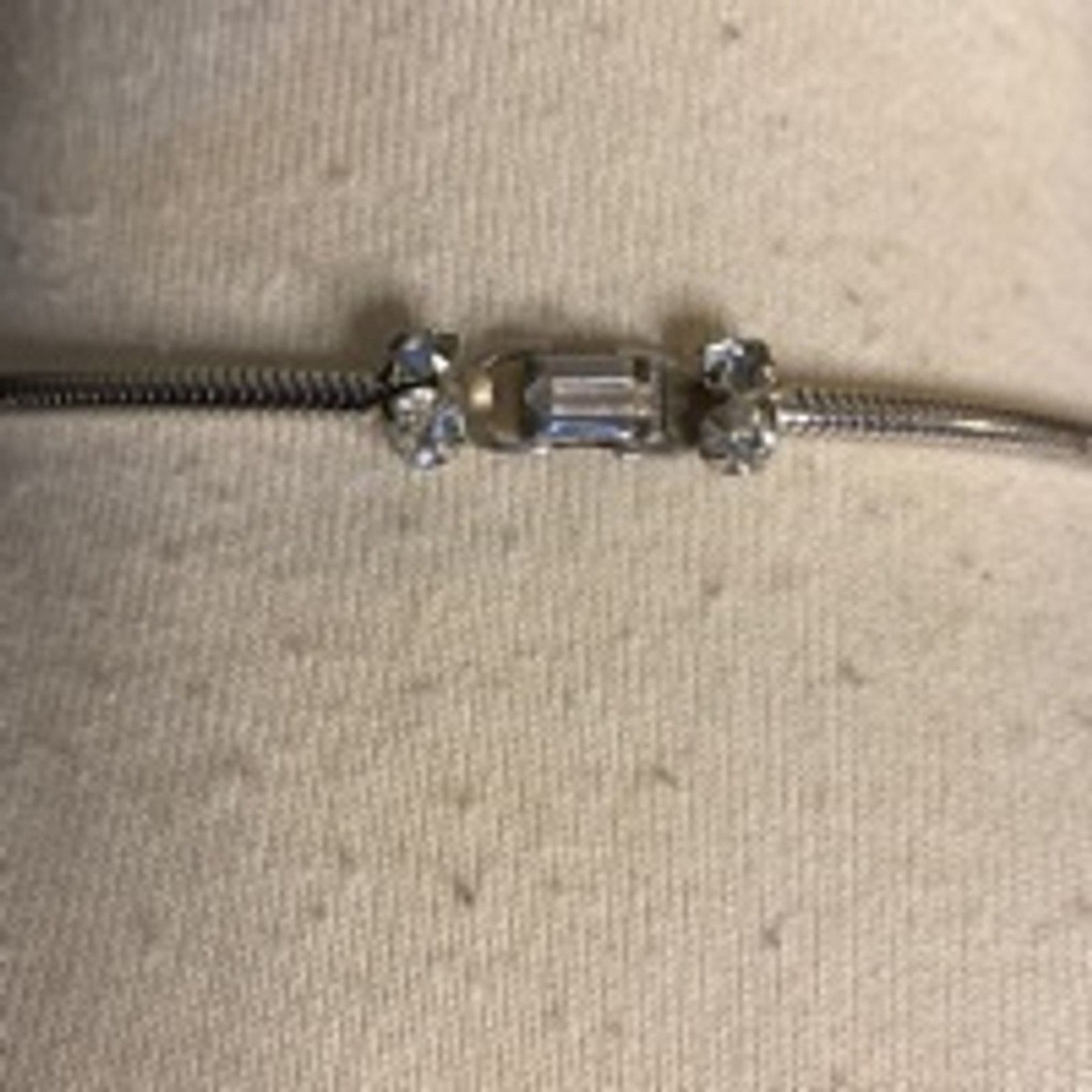 Other Vintage Sterling Silver Rhinestone Jewelry Necklace Signed Size ONE SIZE - 4 Thumbnail