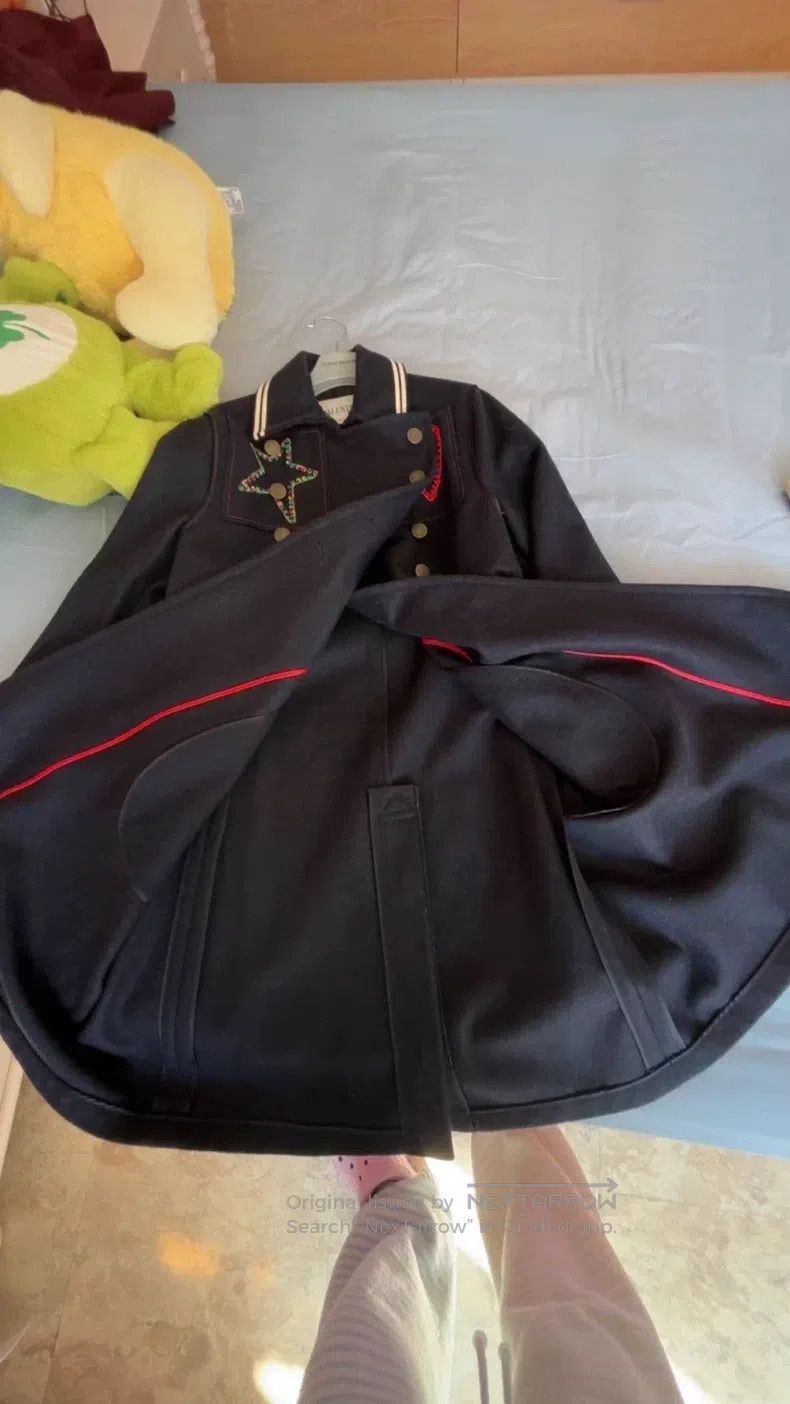 Valentino Valentino Navy blue embroidered heavy work coat Size S / US 4 / IT 40 - 4 Thumbnail