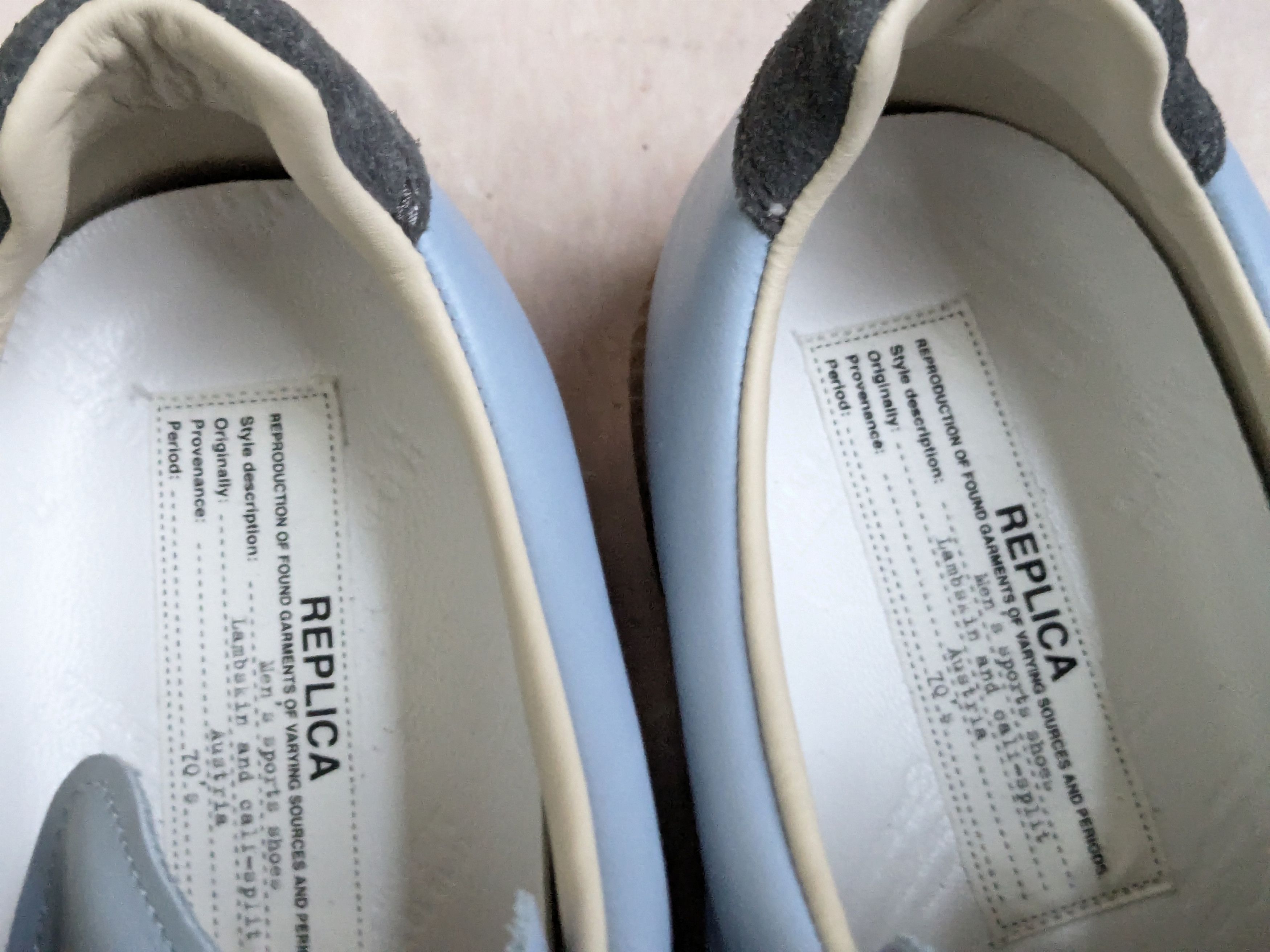 Maison Margiela Maison Margiela Replica GAT White Blue 11 44 Low Tops Size US 11 / EU 44 - 5 Thumbnail