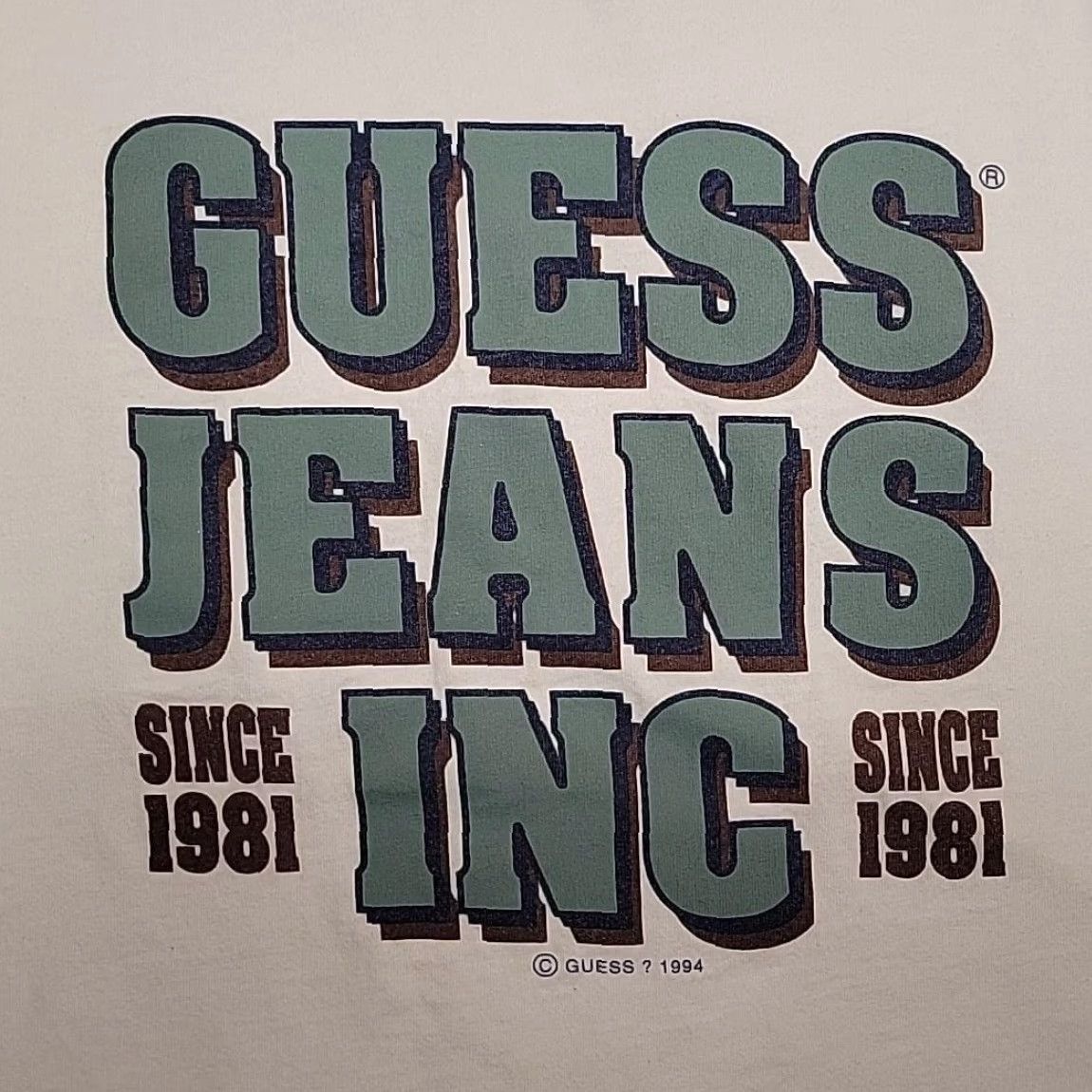 Guess VINTAGE GUESS Shirt Mens XL White Logo Graphic 90s Crewneck USA 1994 Size US XL / EU 56 / 4 - 4 Thumbnail