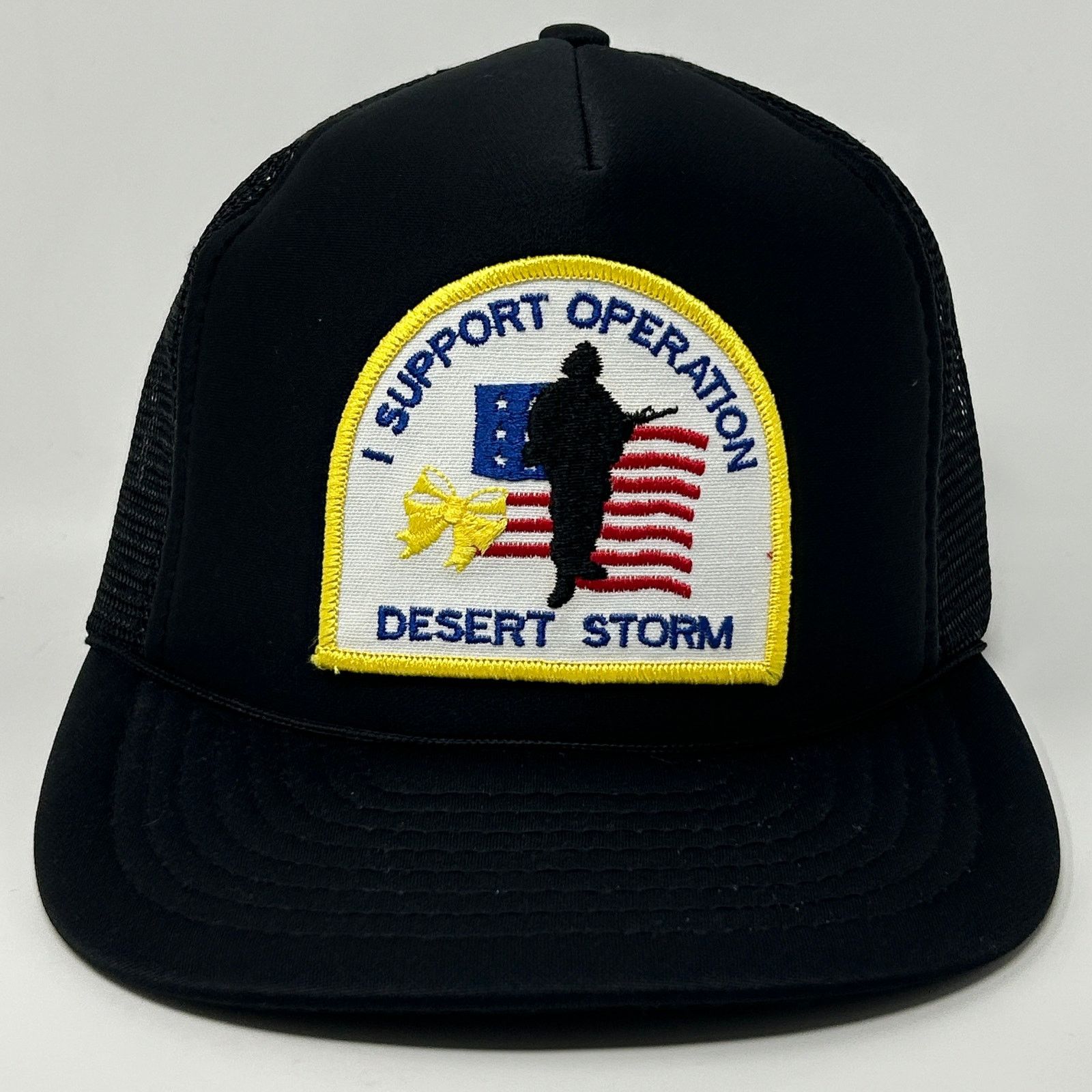 Vintage Vintage Operation Desert Storm Trucker Hat Cap Black Size ONE SIZE - 1 Thumbnail