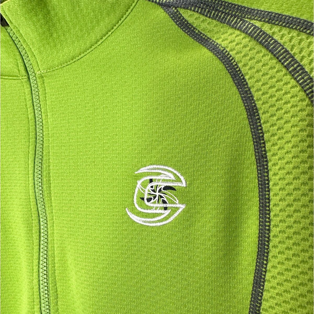 Other Cannondale Lime Green Front Zip Long Sleeve Workout Top L Size 34" / US 12 / IT 48 - 4 Thumbnail