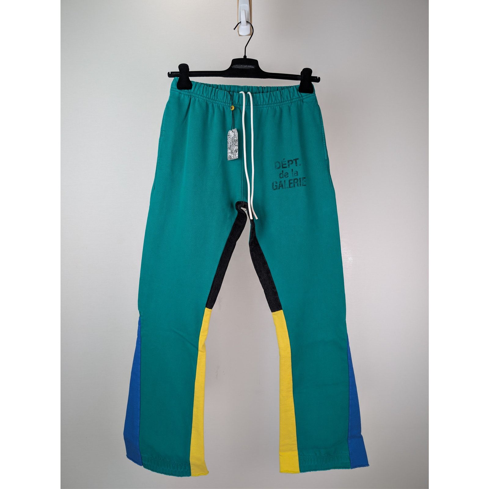 Gallery Dept. o1rshd1 Q:2 / Flared Denim-Panelled Logo-Print Sweatpants Size US 32 / EU 48 - 2 Thumbnail