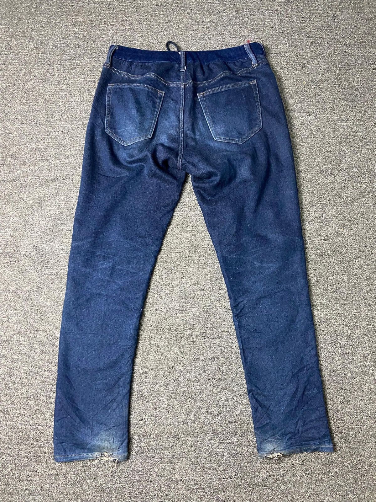 Japanese Brand × Uniqlo × Vintage UNIQLO Brand Ribbed Cotton Denim Jeans (131) Size US 33 - 2 Thumbnail