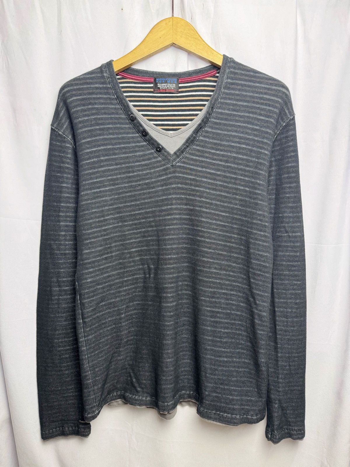 If Six Was Nine × Japanese Brand × Le Grande Bleu (L.G.B.) NCFM Nicole Striped Long Sleeve Japanese Size US M / EU 48-50 / 2 - 2 Thumbnail