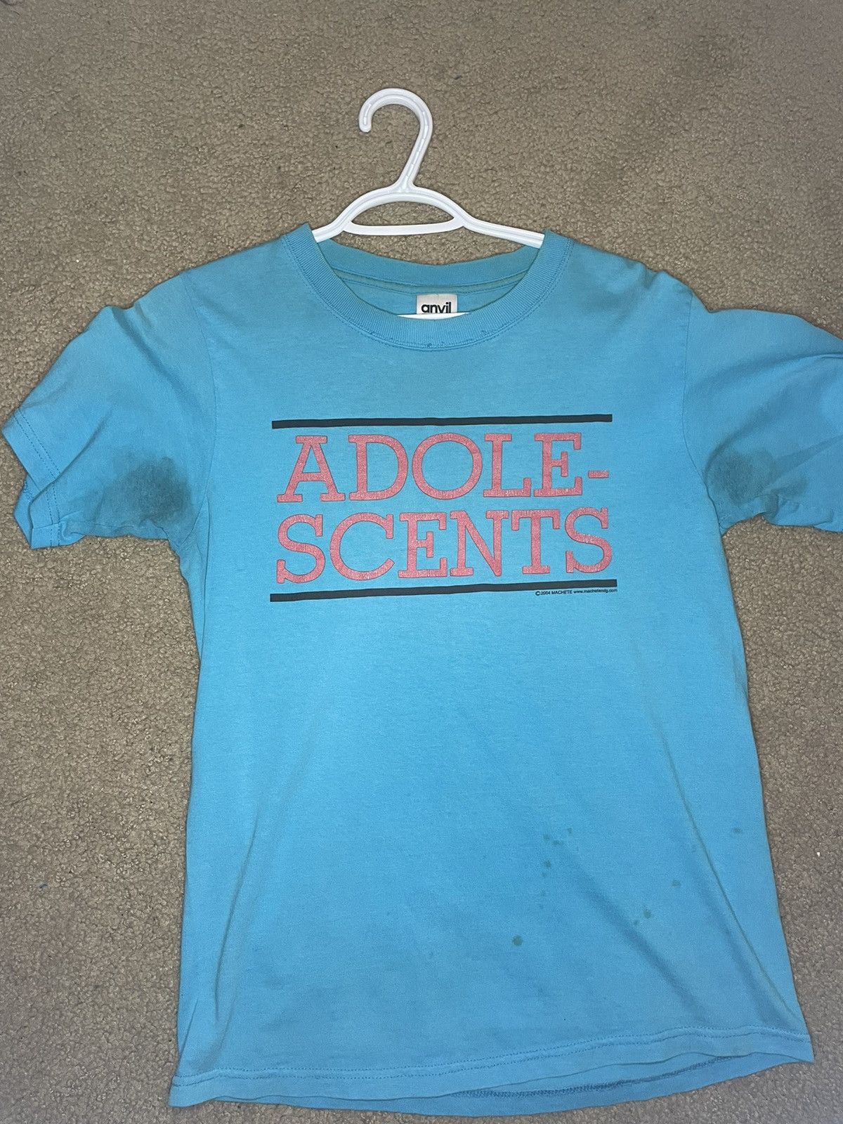 Image of Vintage Adolescents T-Shirt in Blue, Men's (Size Small)