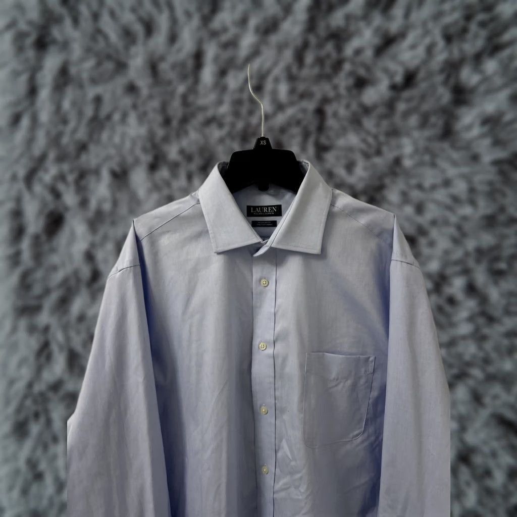 Ralph Lauren Lauren Ralph Lauren Shirt Mens XL Blue Button-Down Stretch Fabric L/S Dress Shirt Regular Fit Size US XL / EU 56 / 4 - 1 Thumbnail