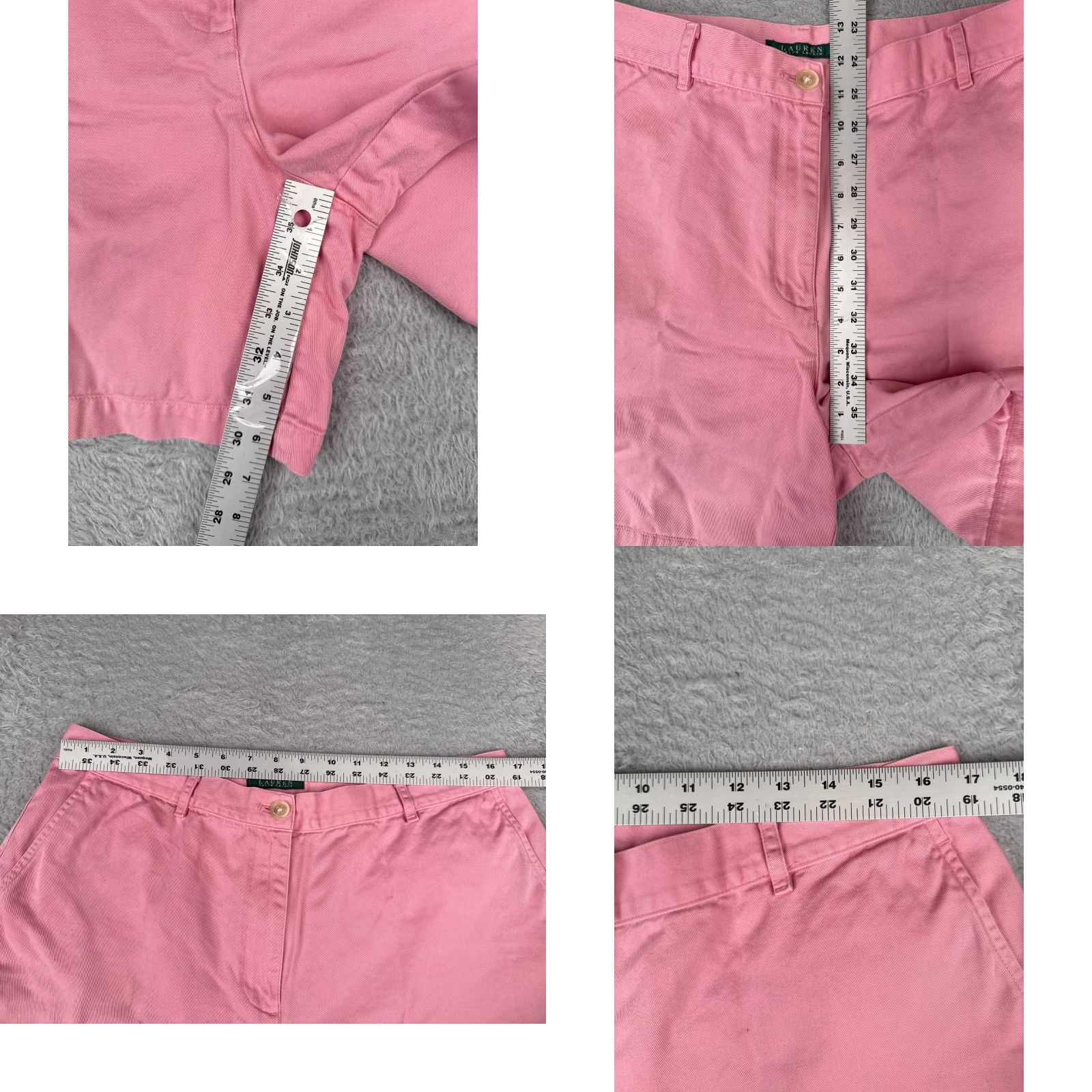 Ralph Lauren Lauren Ralph Lauren Shorts Women 16 Pink Twill 100% Cotton Chino 5-Pocket Regular High Rise 34x6.5 N/A Size 38" / US 16 / IT 52 - 8 Thumbnail