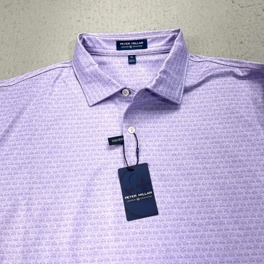 Peter Millar Peter Millar Polo Shirt Mens XL Purple Golf NWT Lightweight Breathable Logo Embroidered Short Sleeve Polo USA 90s? Size US XL / EU 56 / 4 - 2 Thumbnail