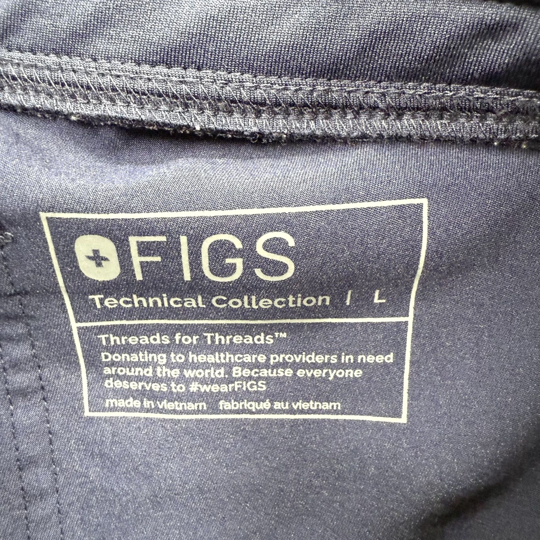 Vintage FIGS Technical Collection Pants Mens Large Navy Blue Drawstring Scrub Medical Size US 33 - 6 Thumbnail