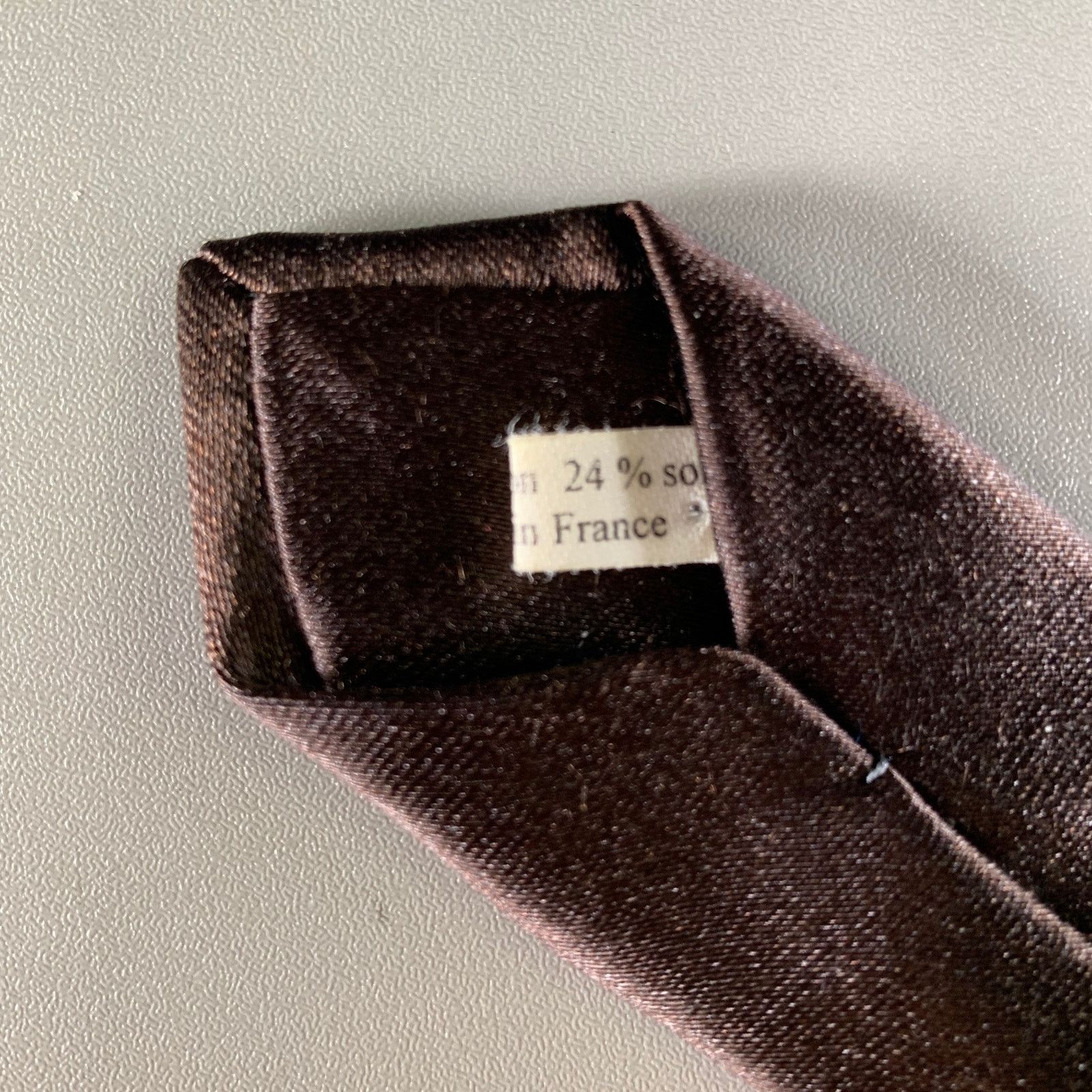 Lanvin LANVIN Brown Velvet Cotton Silk Tie Size ONE SIZE - 3 Thumbnail