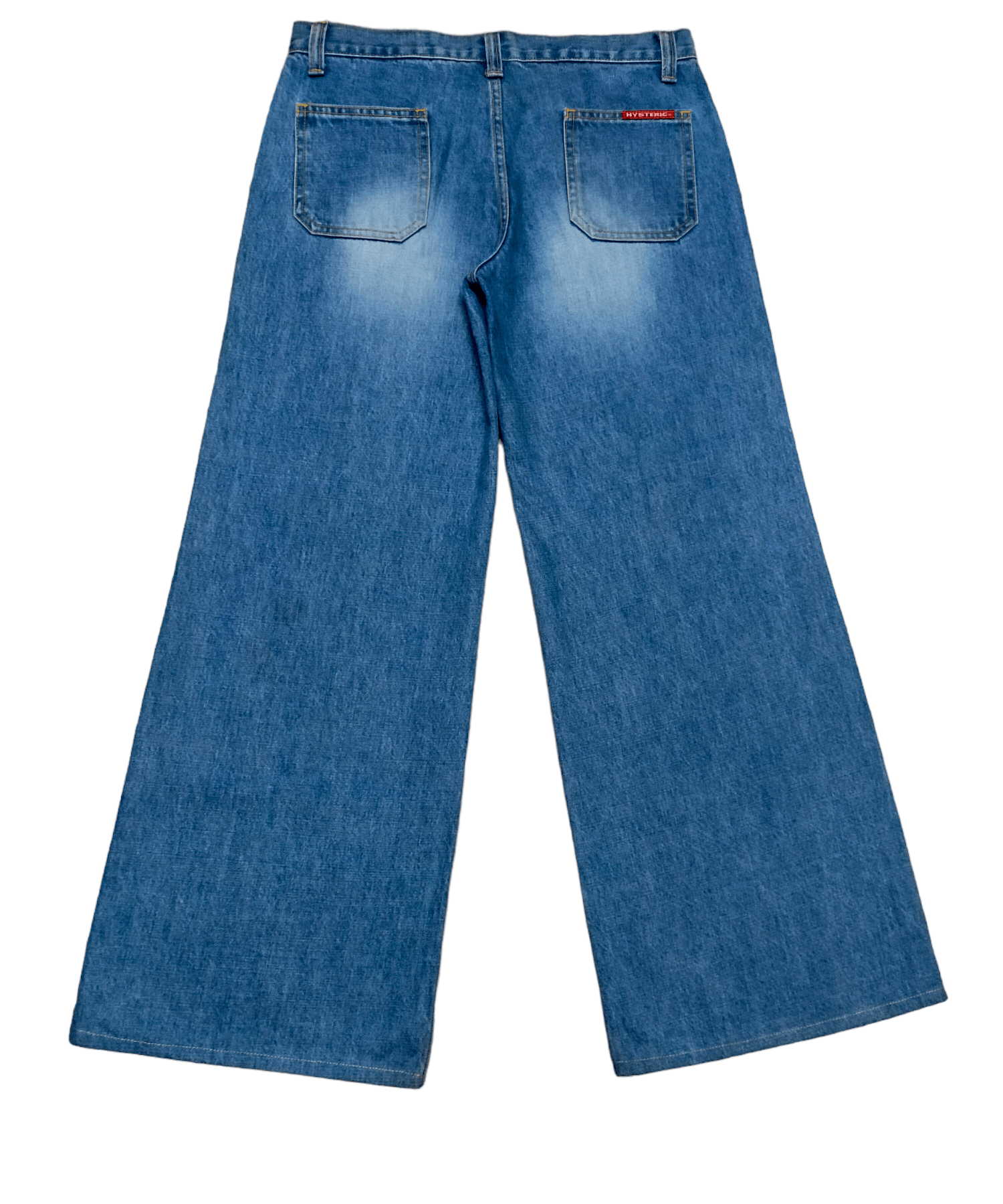 image of Hysteric Glamour Flare Wide Boot Cut Jeans in Blue, Men's (Size 31)