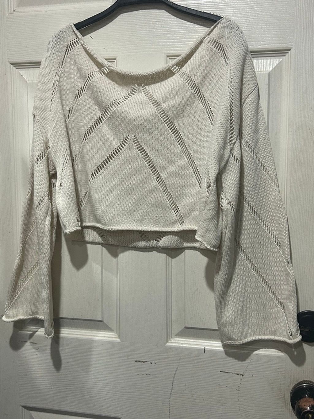 Other Women's SHEIN Curve Cream Knit Cropped Sweater 0X Size XL / US 12-14 / IT 48-50 - 1 Thumbnail