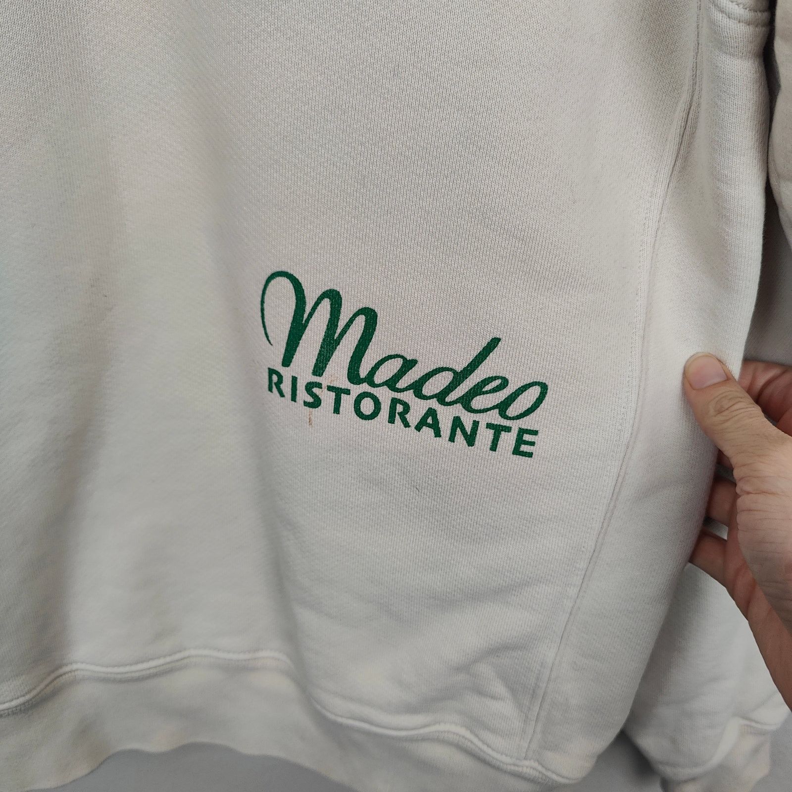 Madhappy Madhappy Madeo Ristorante Sweatshirt Size XS White Green Size US XS / EU 42 / 0 - 4 Thumbnail