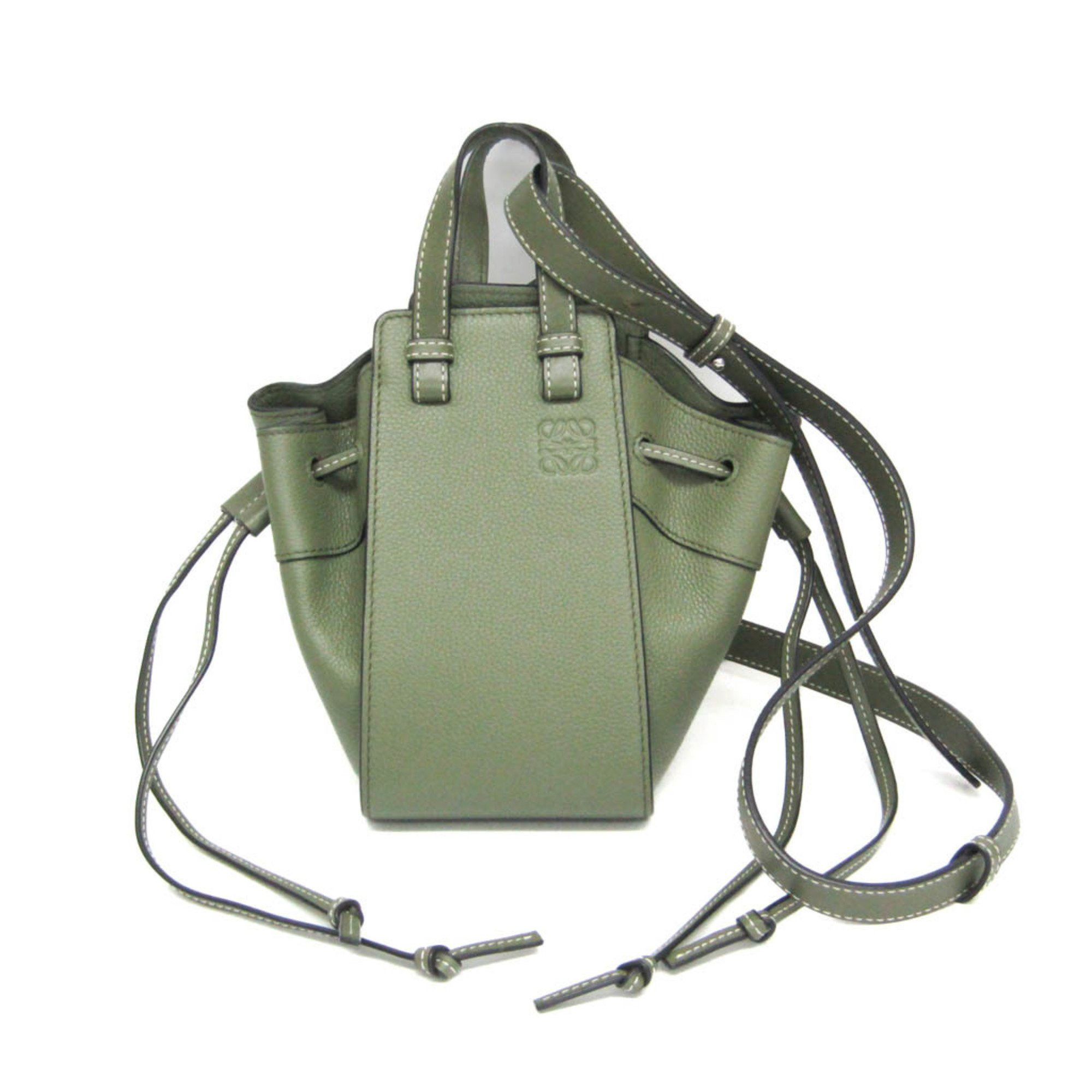 Loewe Loewe Hammock Drawstring Mini Women's Leather Handbag,Shoulder Bag Green Size ONE SIZE - 1 Thumbnail