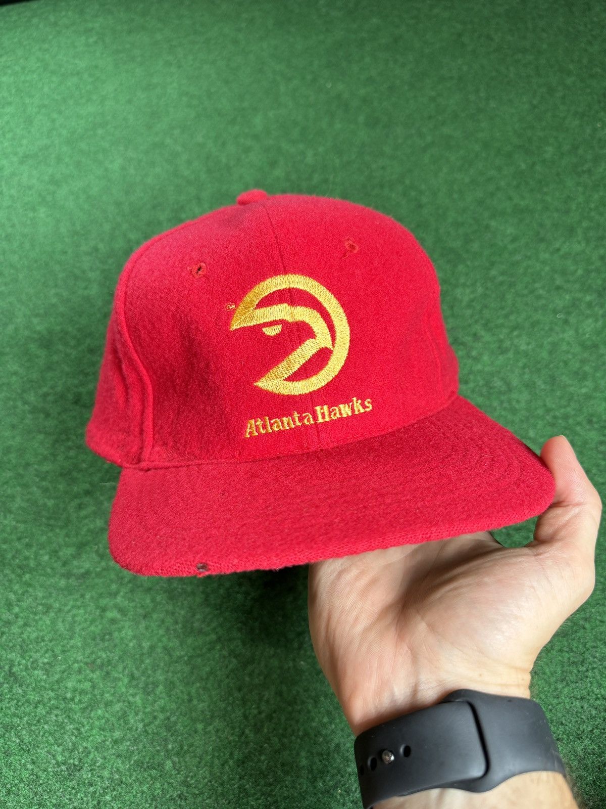 Vintage Vintage 90s Atlanta Hawks Wool OSFA NBA Snapback Hat Size ONE SIZE - 1 Thumbnail