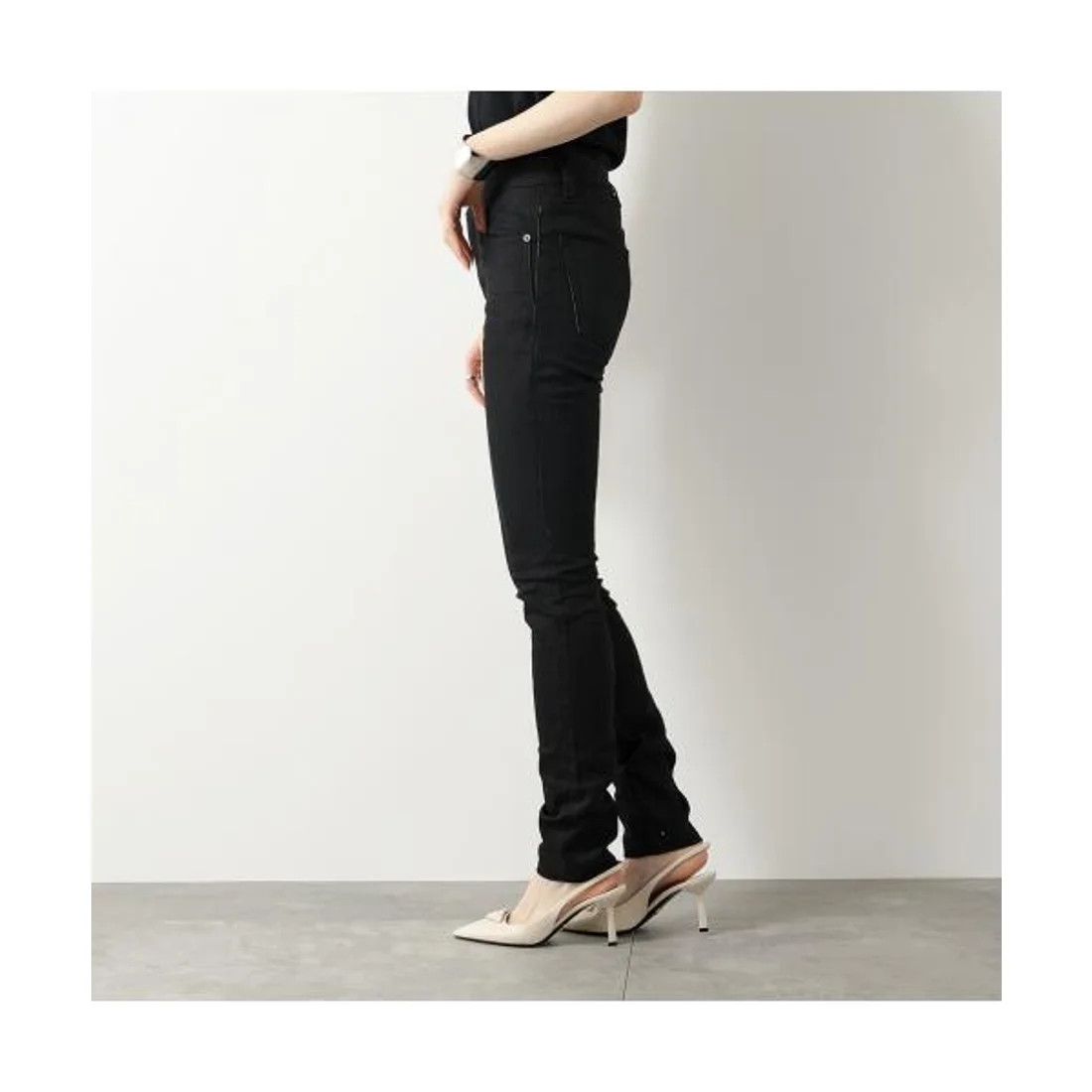 Saint Laurent Paris o1s1wg111124 Skinny fit Denim Jeans in Used Black Size 25" / US 0 / IT 36 - 4 Thumbnail