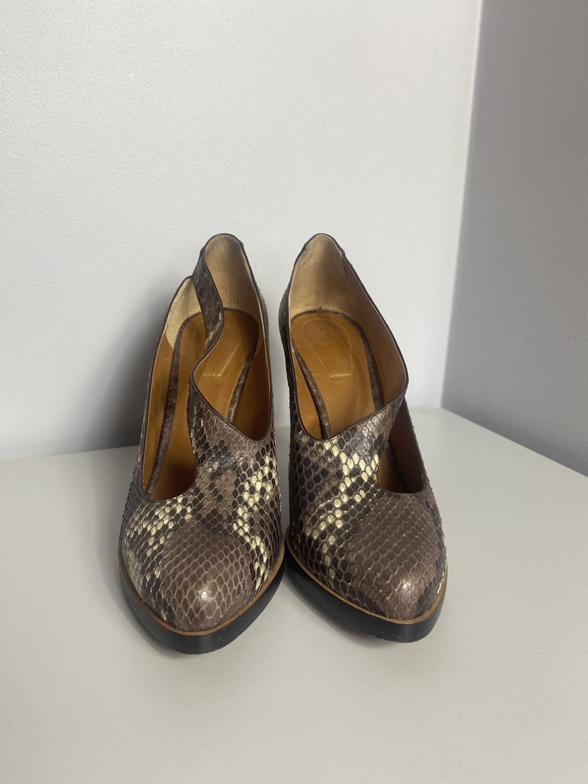Chloe Chloe Python leather heels 38 woman Size US 8 / IT 38 - 2 Thumbnail