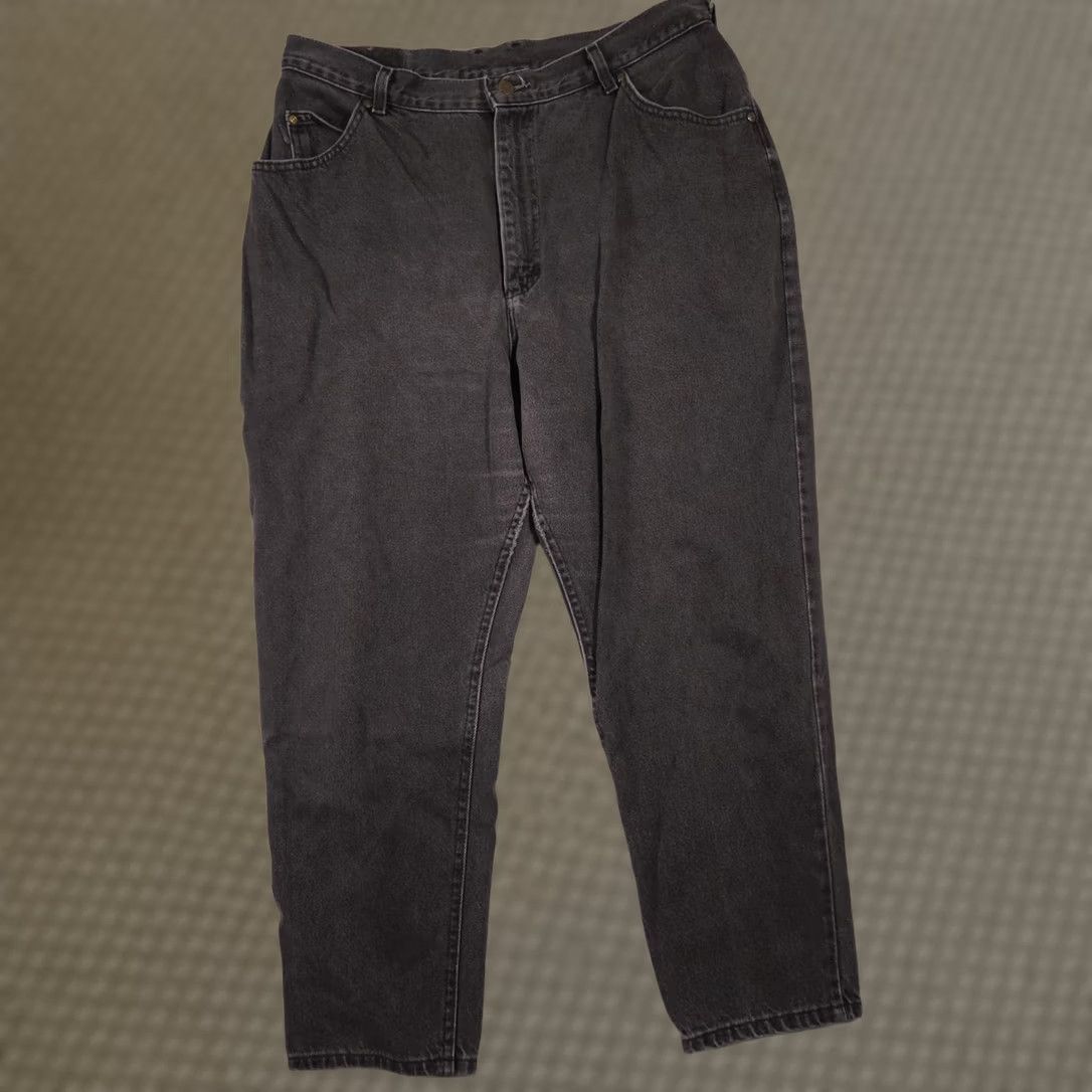 Vintage VINTAGE Riders by Lee Jeans Womens 20WP Charcoal Wash High Rise Relaxed Tapered Denim Size 42" / US 20 - 1 Thumbnail