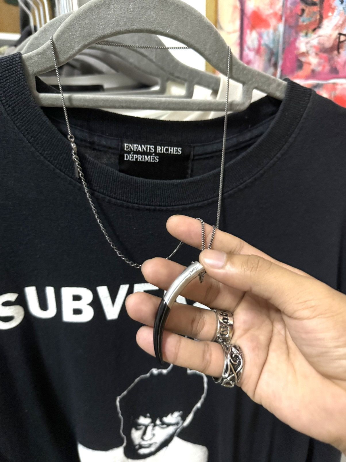 Saint Laurent Paris Saint laurent paris Silver horn mombasa necklace Size ONE SIZE - 3 Thumbnail
