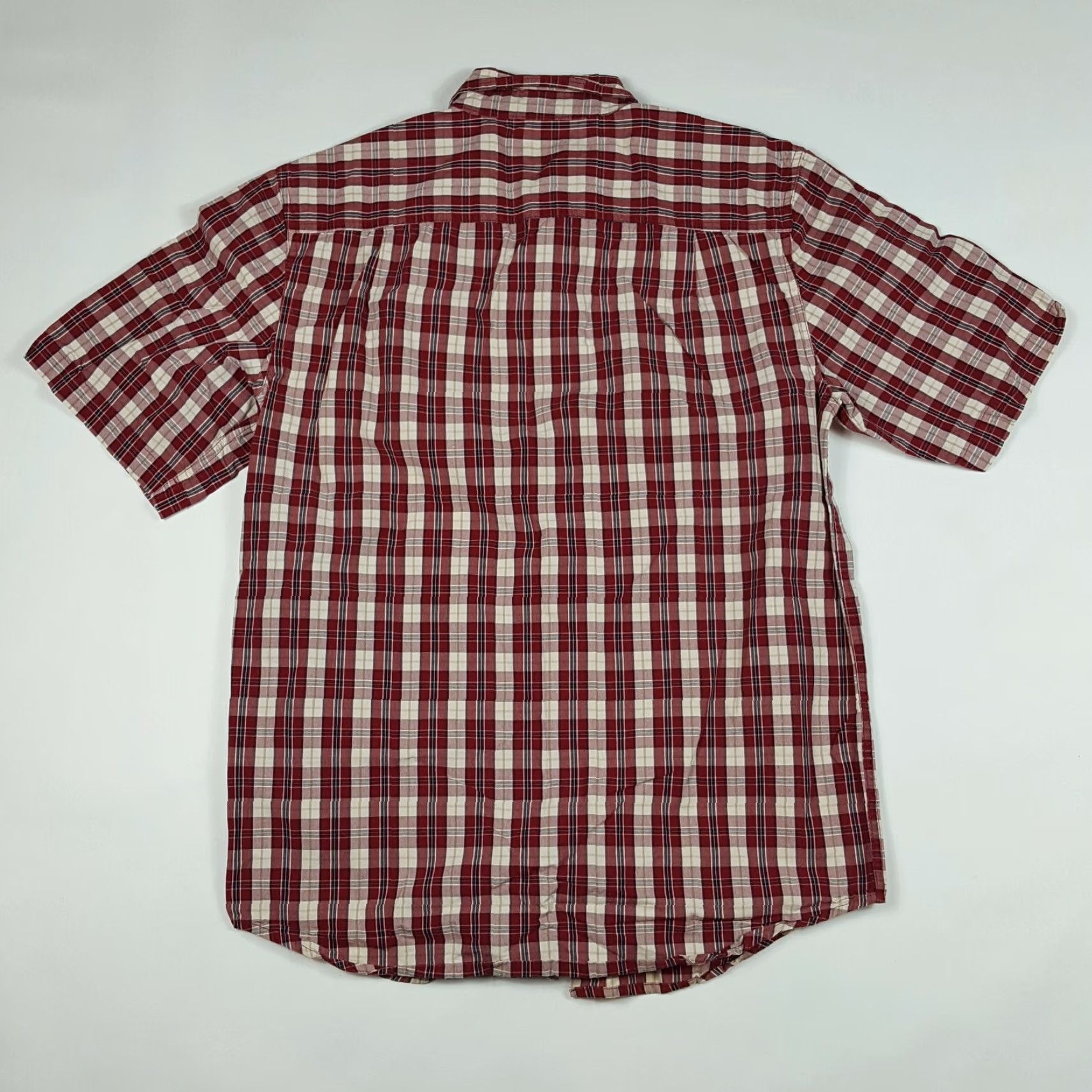 Carhartt Carhartt Red Plaid Button-Up Men's Size M Short Sleeve Shirt Retro Work Wear Shirt Size US M / EU 48-50 / 2 - 4 Thumbnail