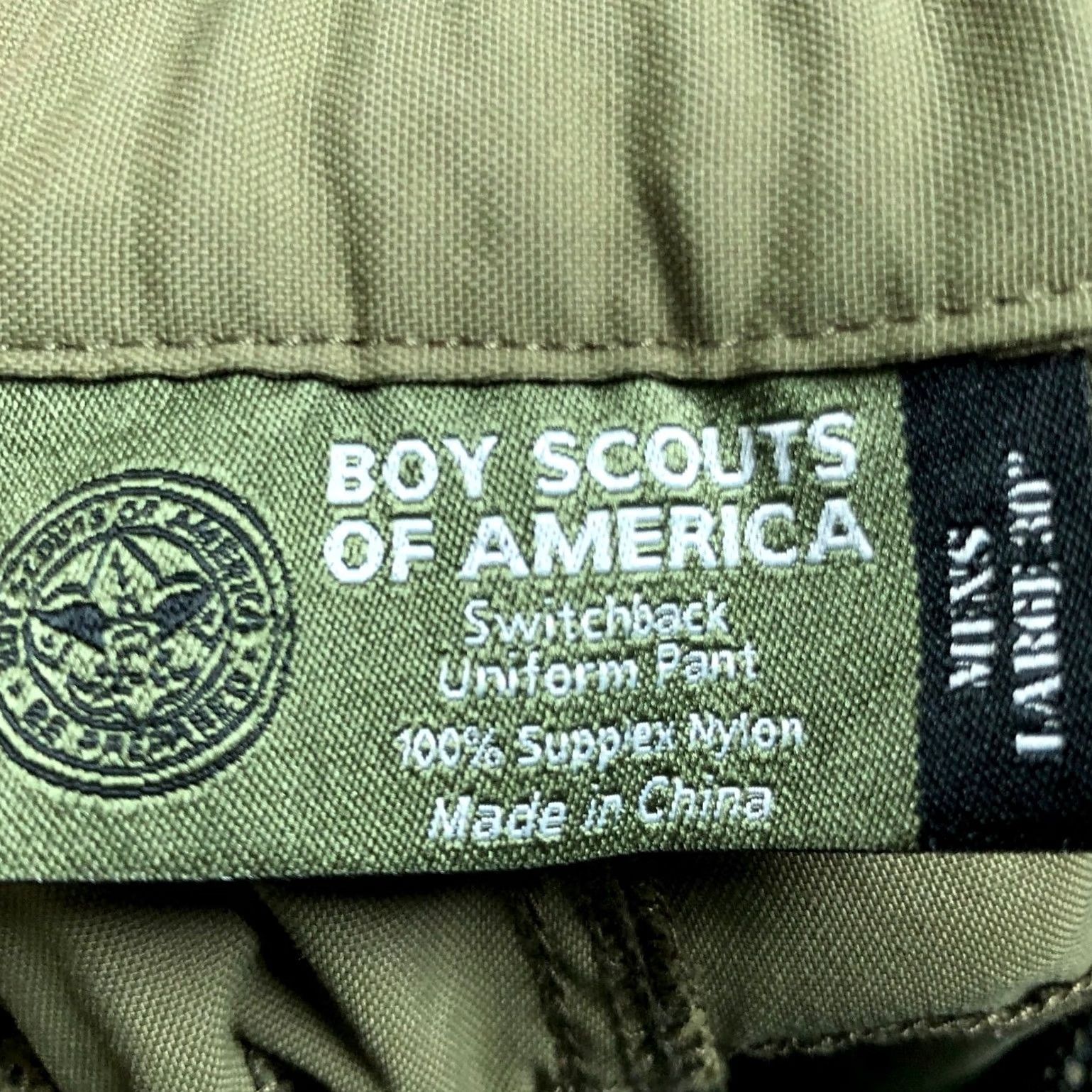 Vintage Boy Scouts of America Mens Pants Green Uniform Convertible Cargo Large Size US 33 - 4 Thumbnail