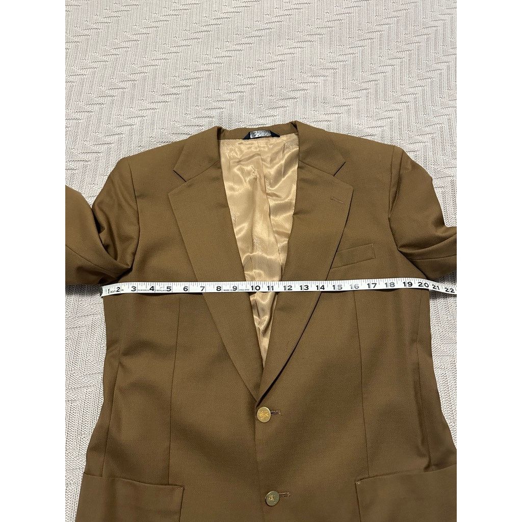Burberry Vintage Burberry dark tan gold two button blazer size 40R Size 40R - 8 Thumbnail