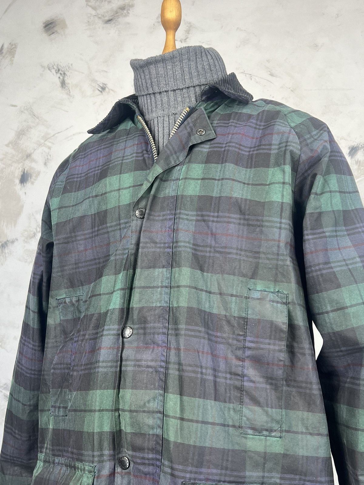 Vintage Vintage Caber Classics Plaid Waxed Jacket Size S - M Size US S / EU 44-46 / 1 - 4 Thumbnail