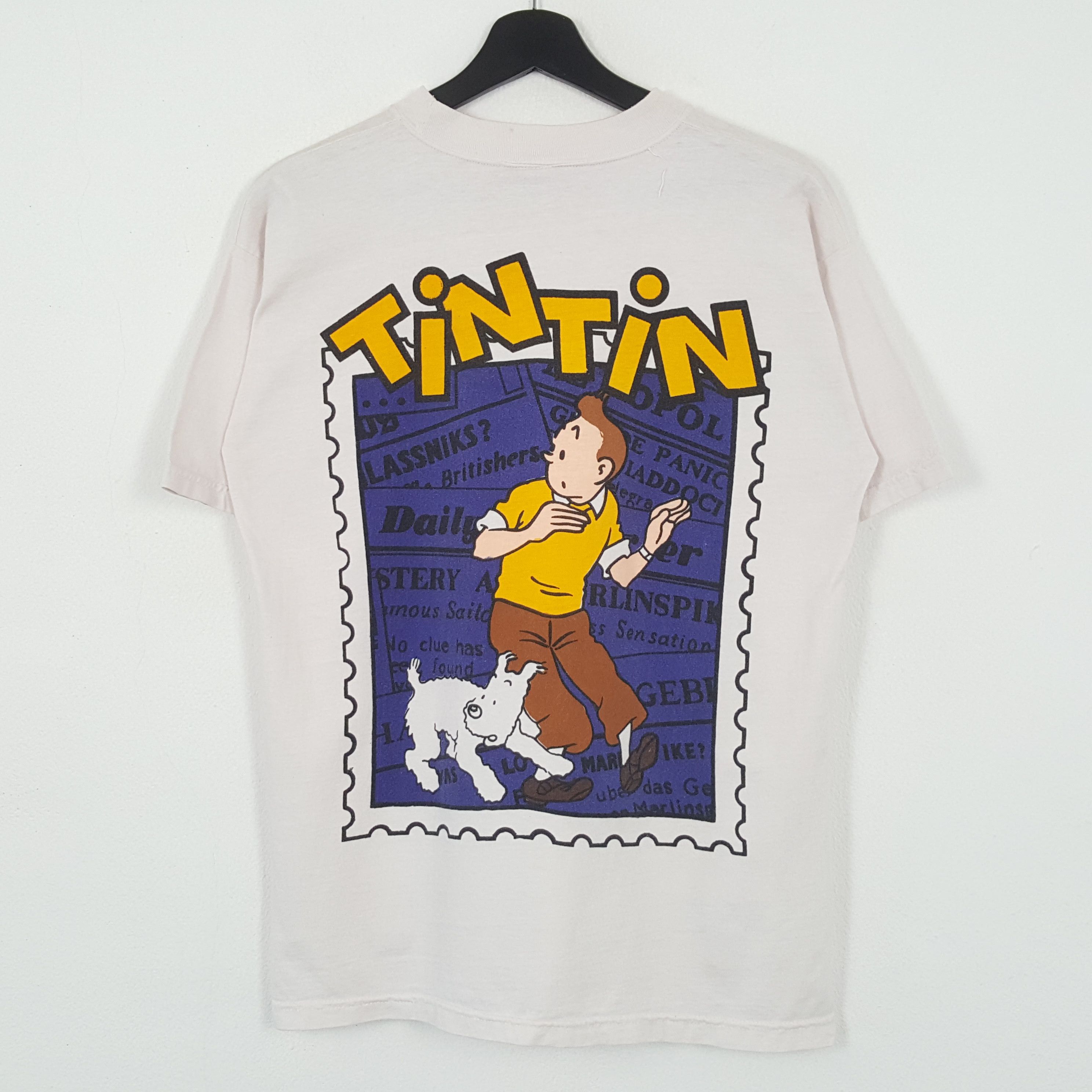 Vintage Adventure of Tin Tin Cartoon Tshirt Streetwear Style Size US M / EU 48-50 / 2 - 1 Thumbnail