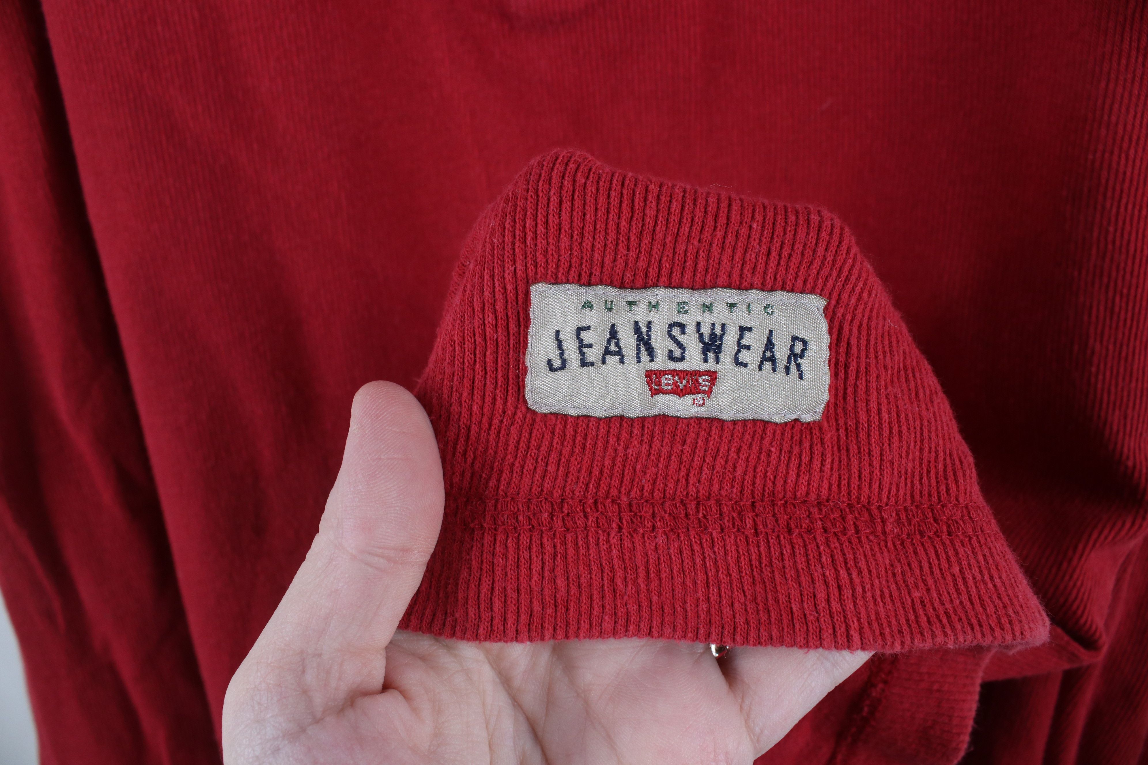 Levi's × Vintage Vintage 90s Levis Ribbed Knit Long Sleeve Henley T-Shirt Size US XL / EU 56 / 4 - 4 Thumbnail